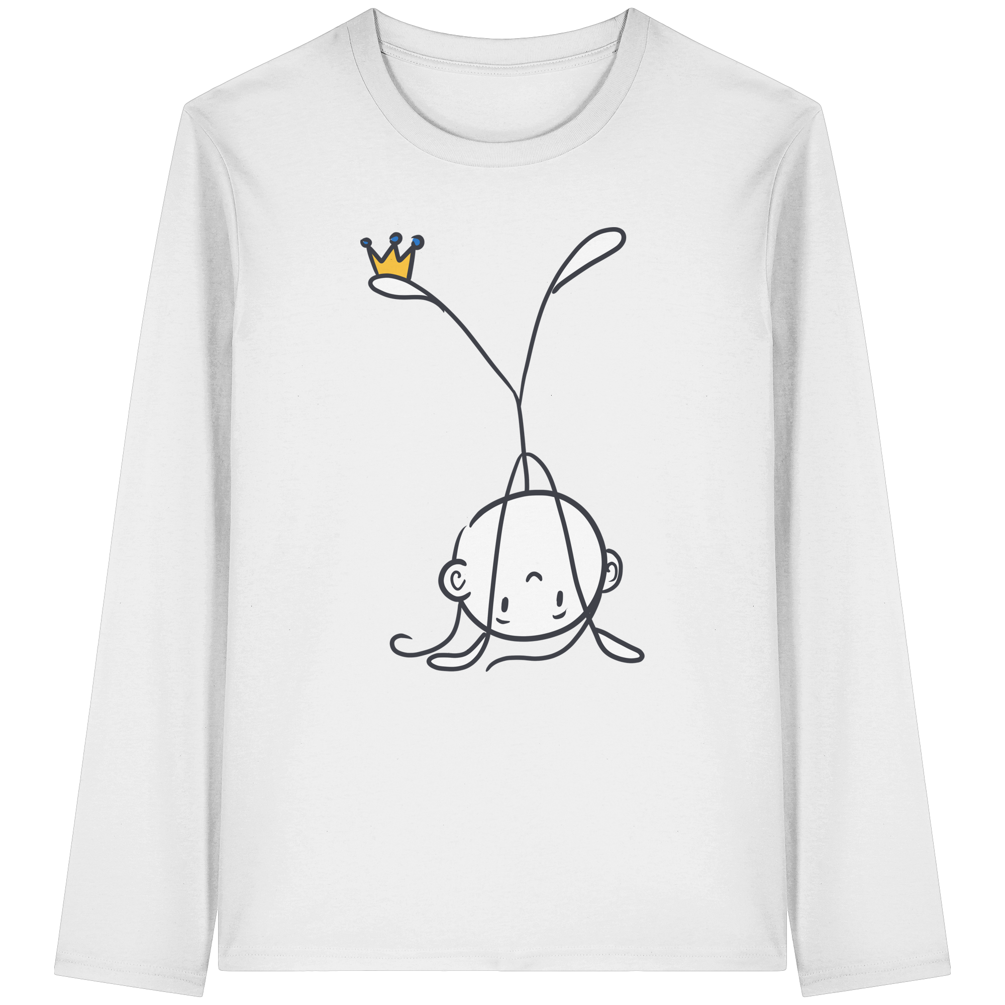 Seelenmännchen "Handstand Edition" Frontprint (hell) - Organic Longsleeve T-Shirt