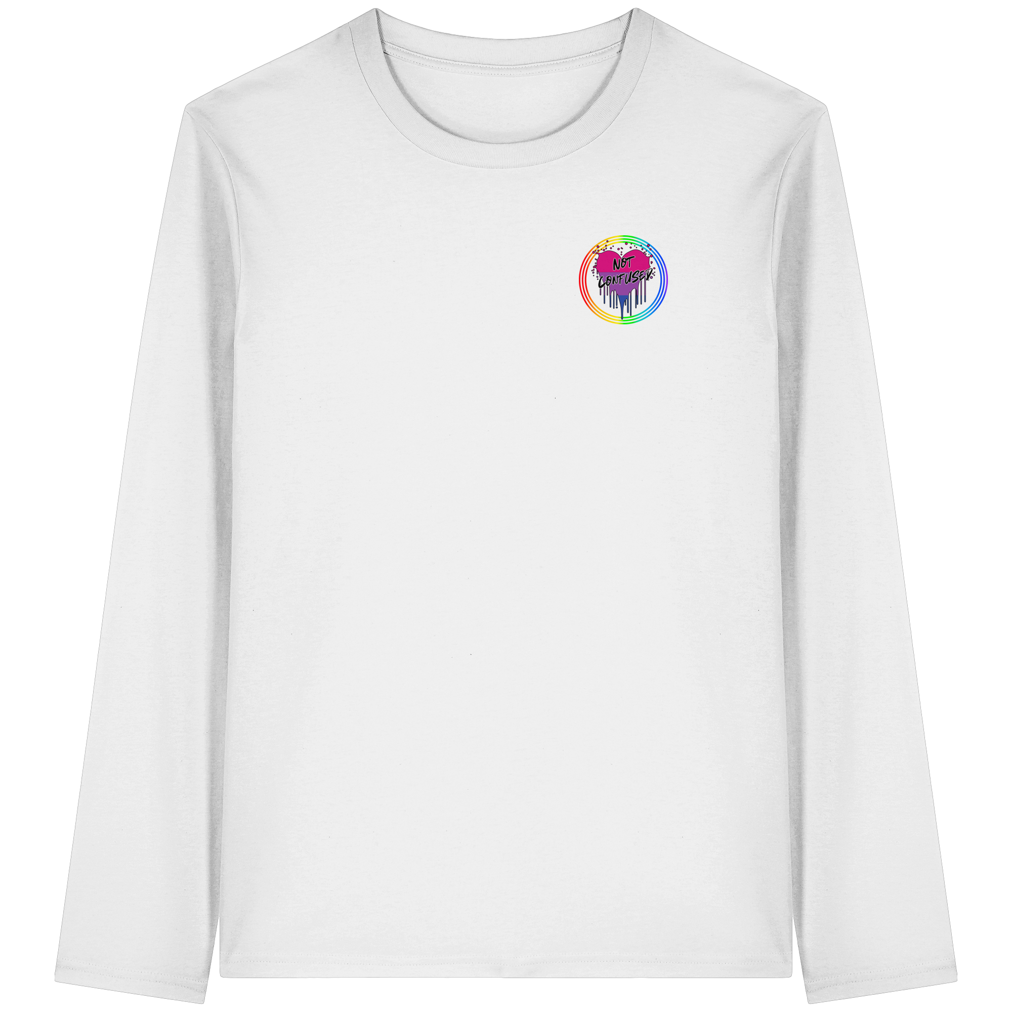 Bisexual Not Confused "Regenbogenkreis Edition" - Organic Longsleeve T-Shirt