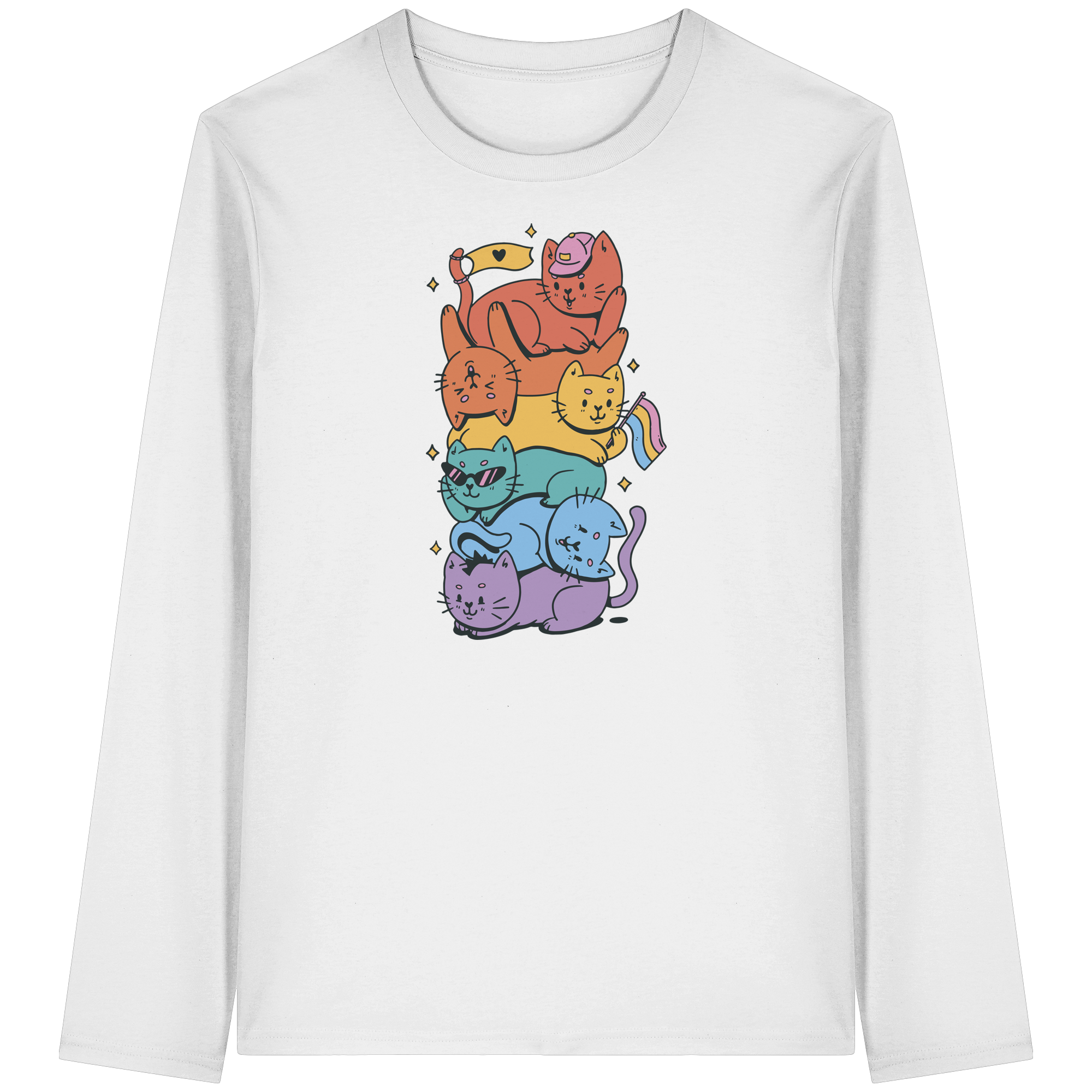 LGBTQ+ Katzen - Organic Longsleeve T-Shirt