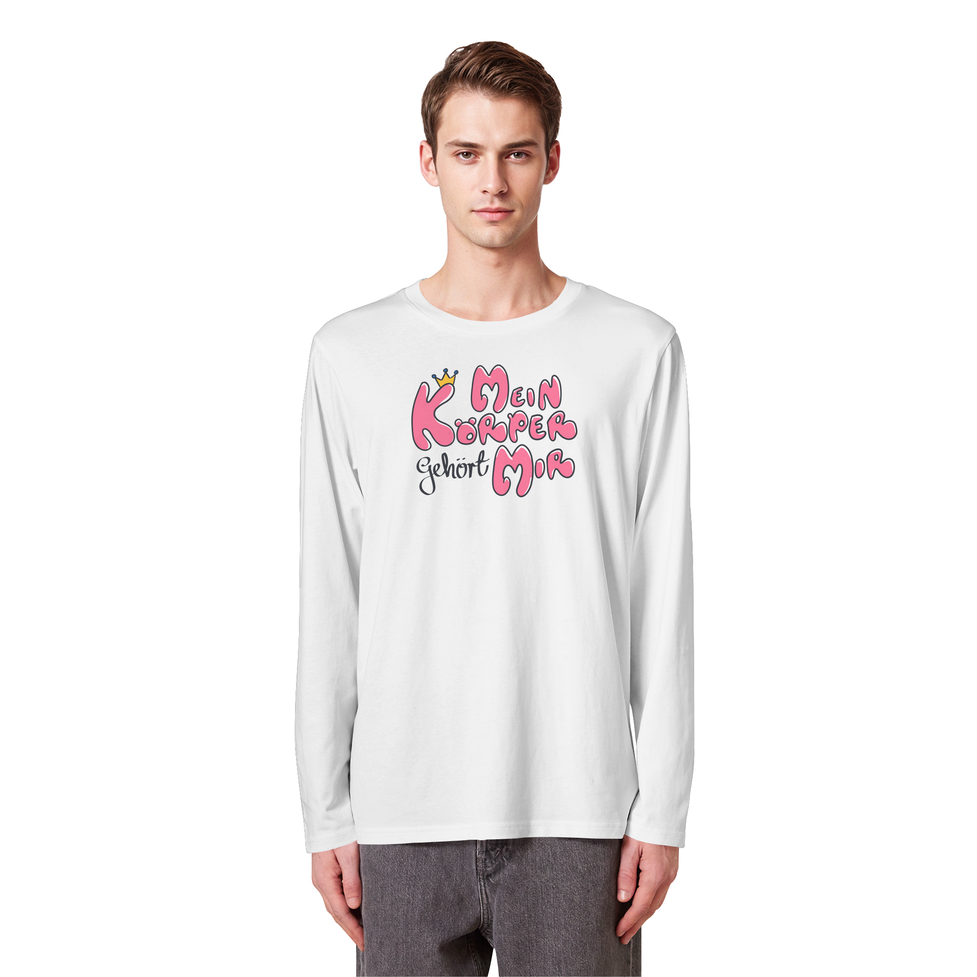 Mein Körper gehört mir "Pinke Edition" - Organic Longsleeve T-Shirt