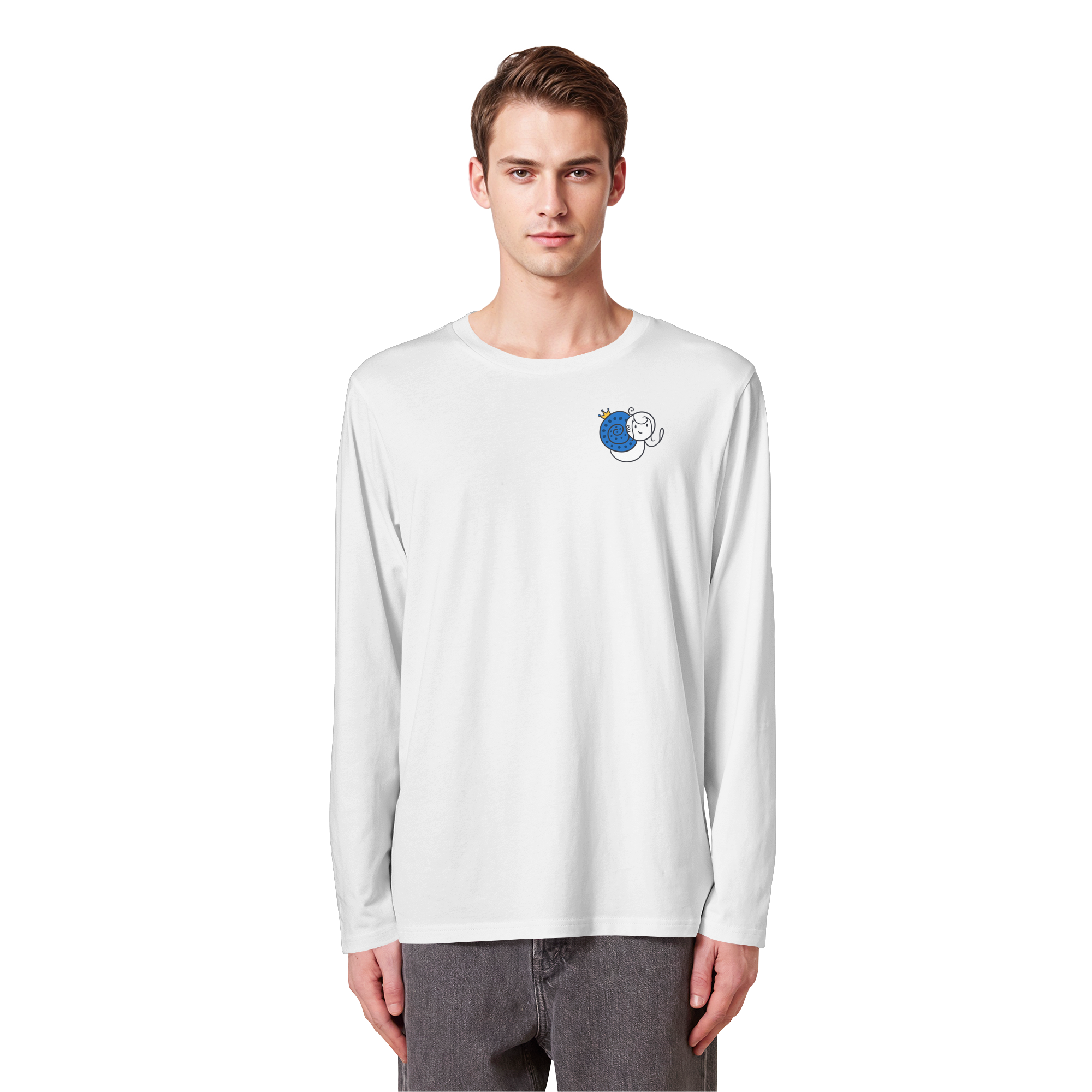 Meine Heilung braucht Zeit "Schwarze Edition" Backprint - Organic Longsleeve T-Shirt