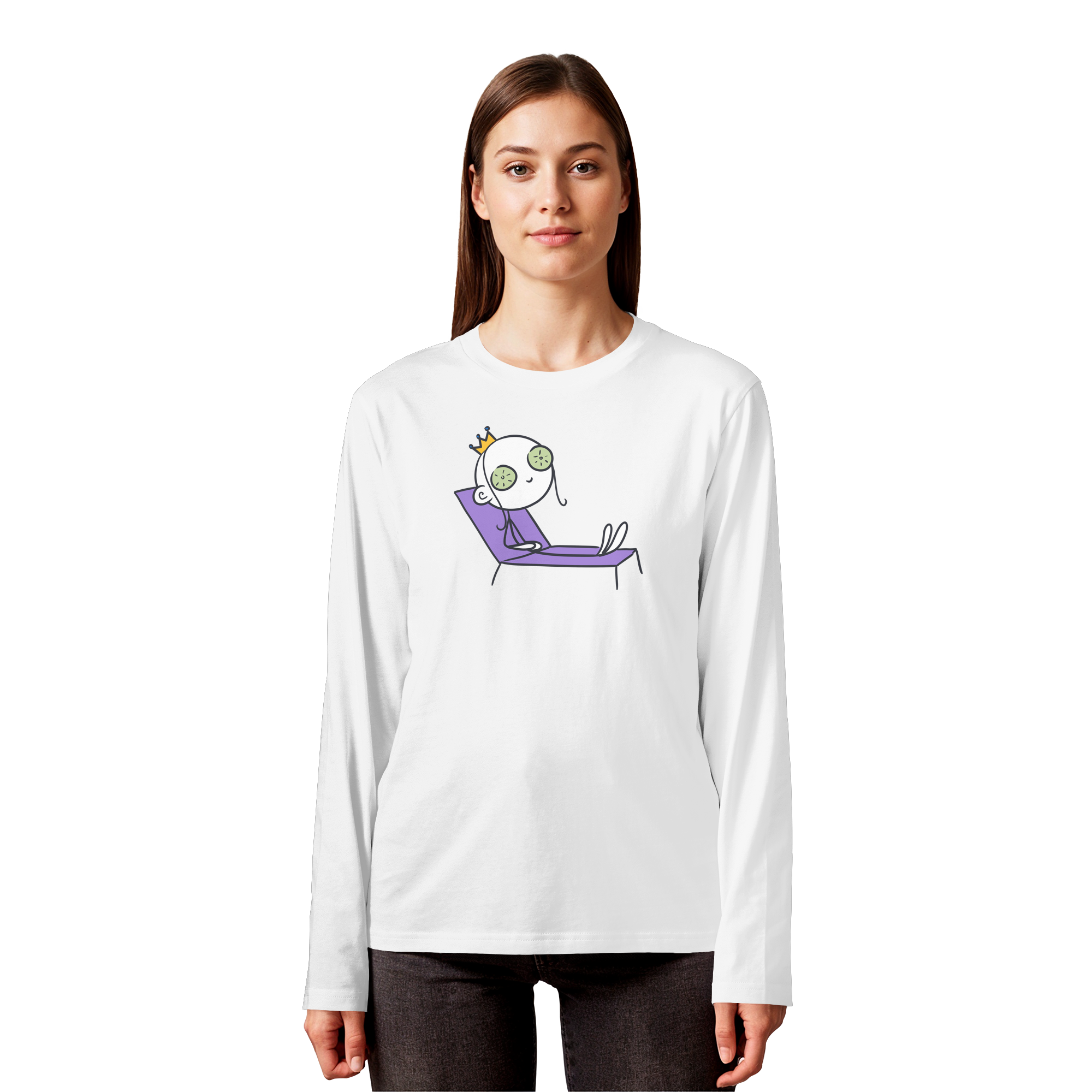 Seelenmännchen "Chill Out Edition" Frontprint - Organic Longsleeve T-Shirt