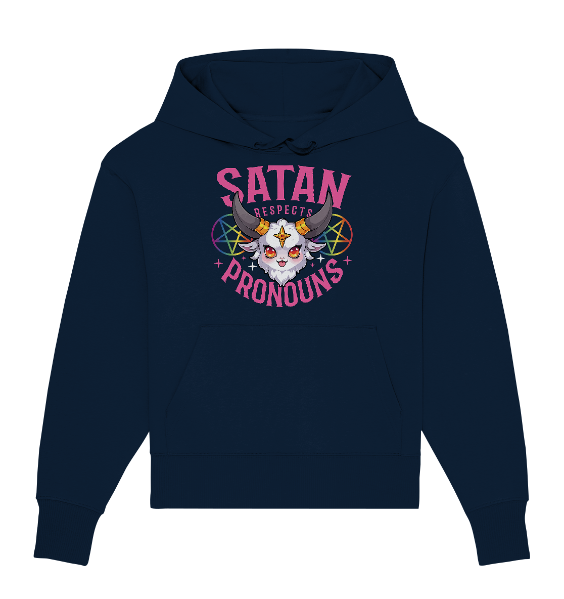 Satan Respects Pronouns - Organic Oversize Hoodie