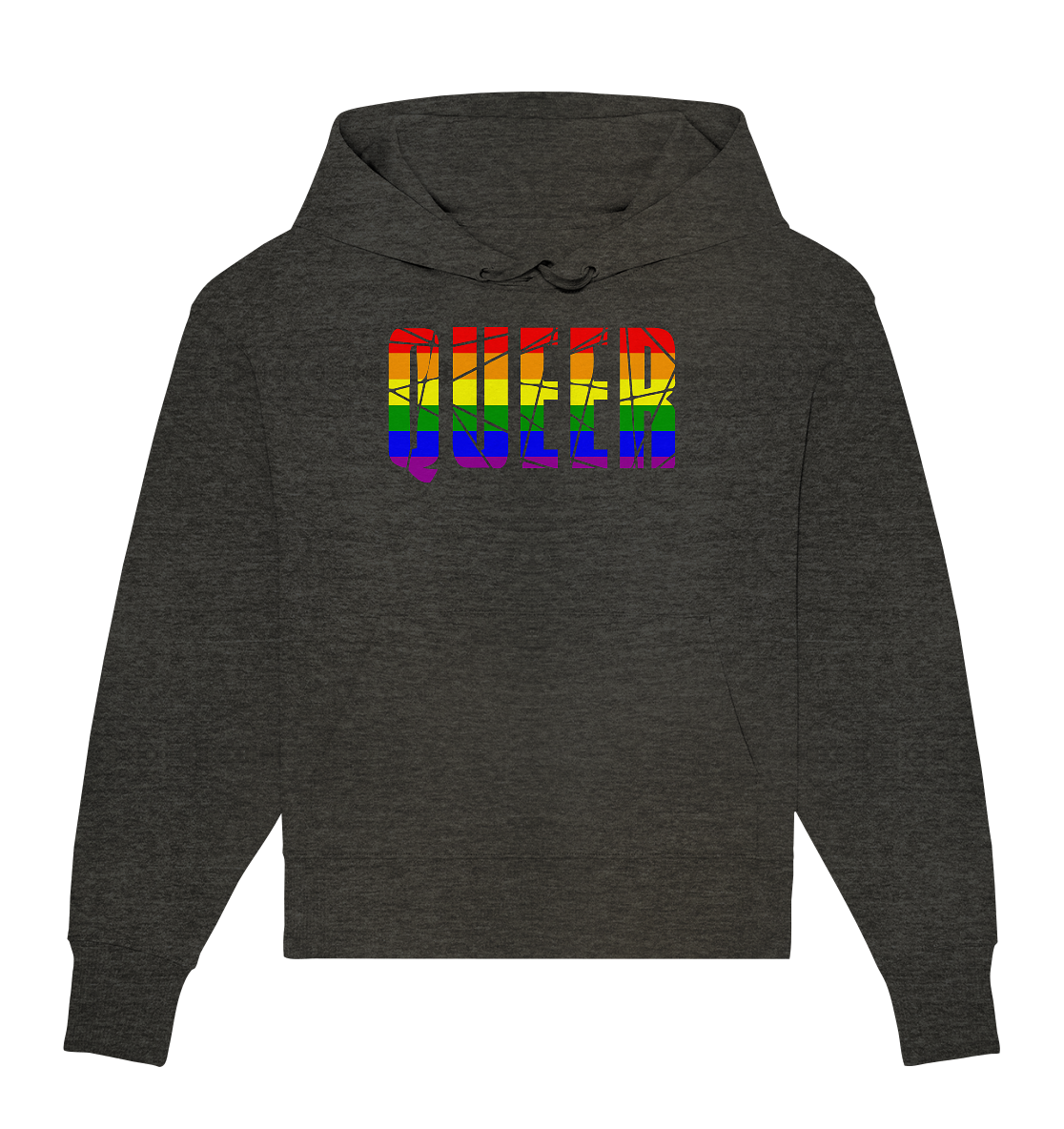 QUEER in Regenbogen Farben - Organic Oversize Hoodie