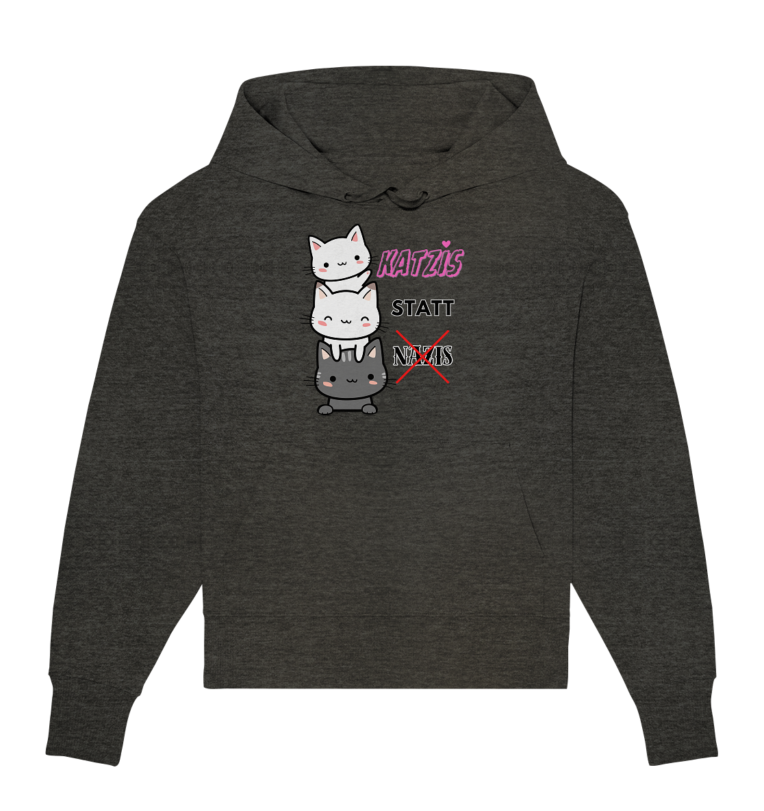 Katzis statt Nazis - Organic Oversize Hoodie