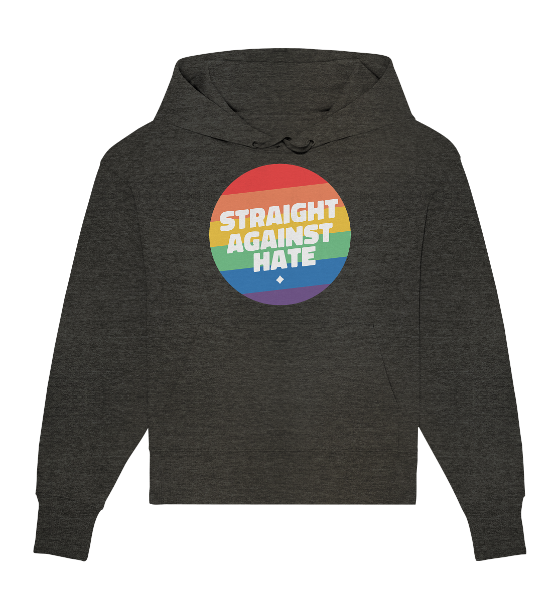 Straight Against Hate Badge - Organic Oversize Hoodie
