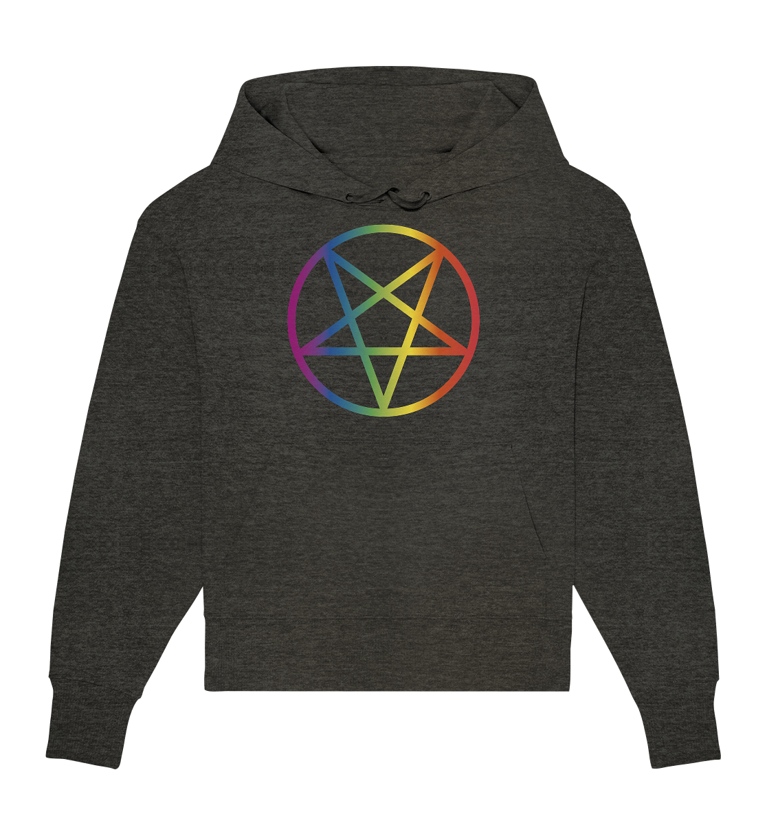 Regenbogen Pentagramm - Organic Oversize Hoodie
