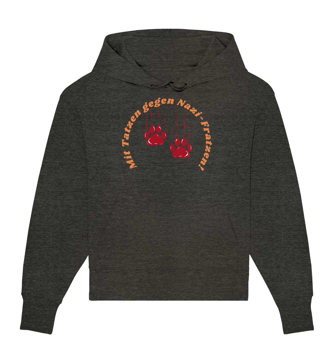 Mit Tatzen gegen Nazi Fratzen - Organic Oversize Hoodie