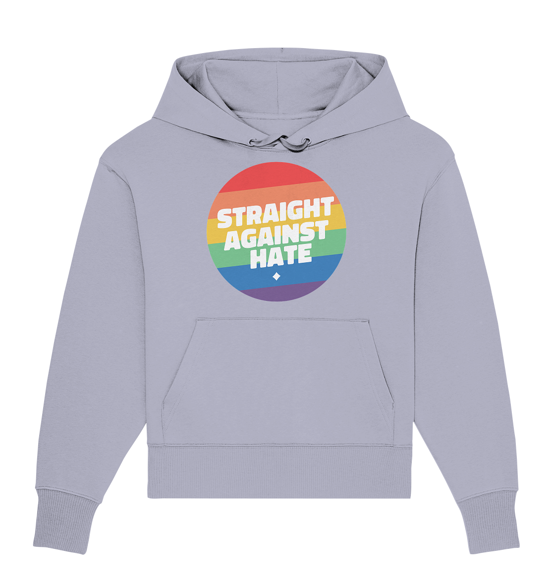 Straight Against Hate Badge - Organic Oversize Hoodie