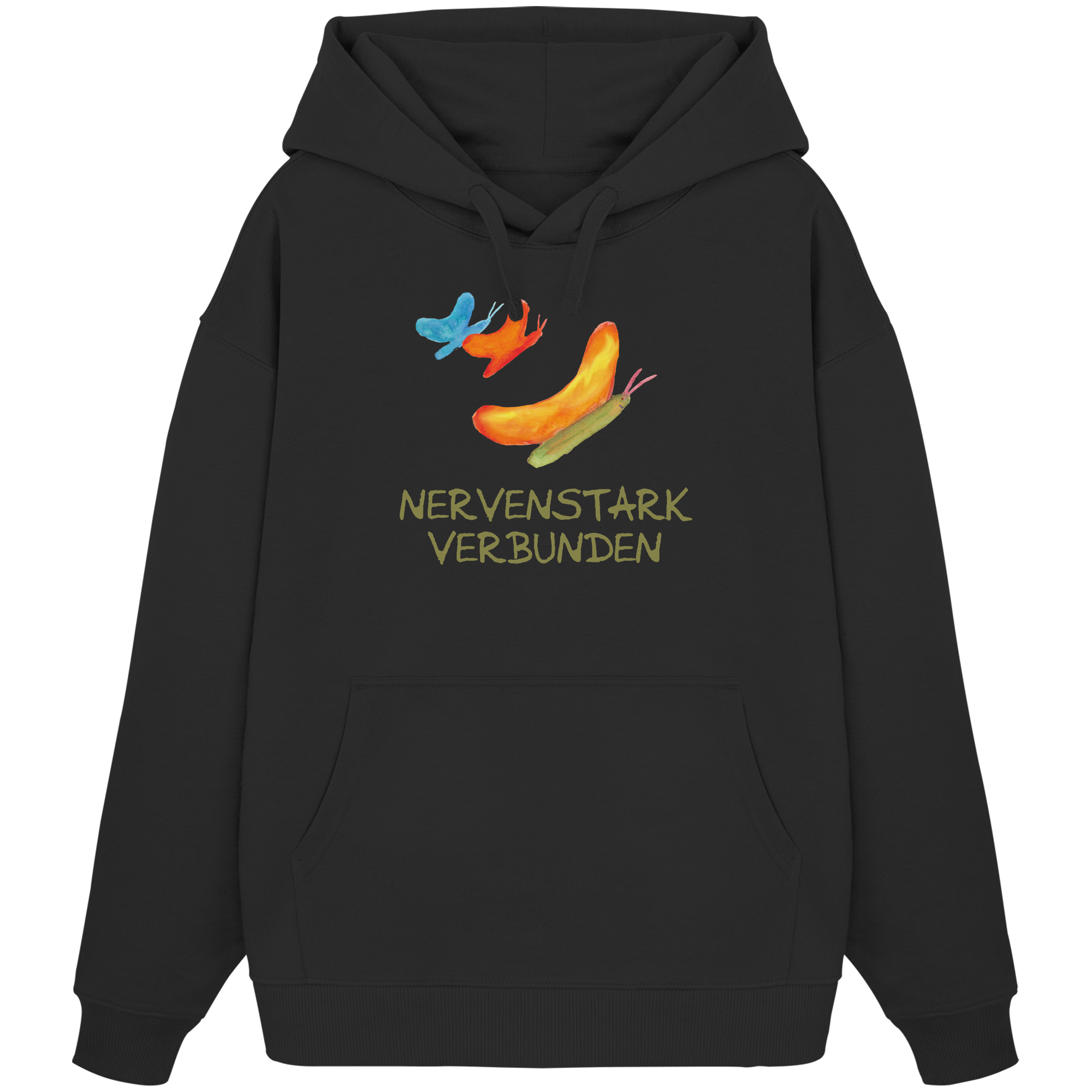 Nervenstark verbunden "Schmetterline Jona Edition" - Organic Oversize Hoodie