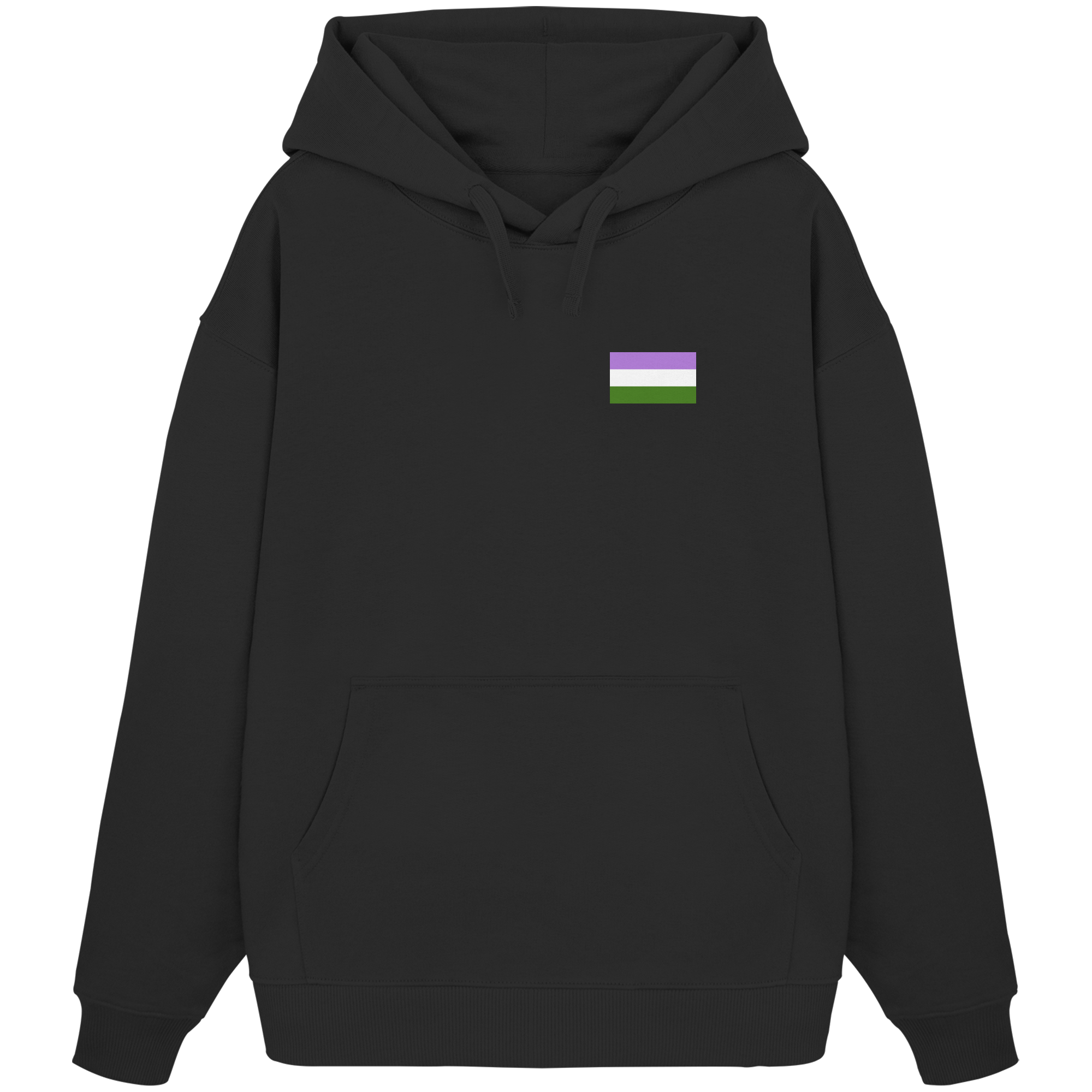 Genderqueer Pride Flag - Organic Oversize Hoodie