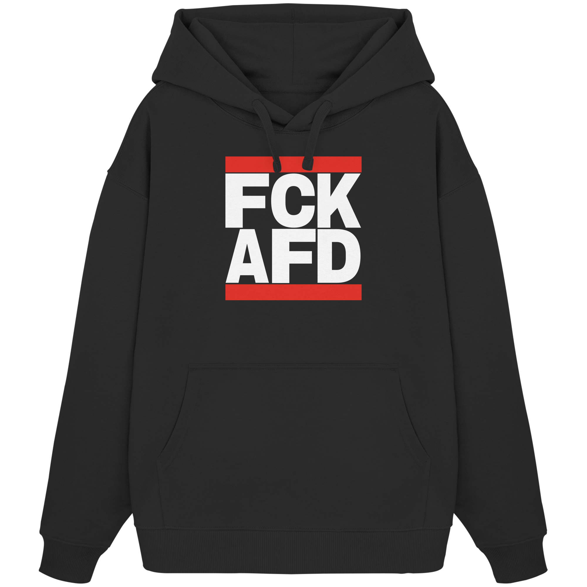FCK AFD (weiße Schrift) - Organic Oversize Hoodie