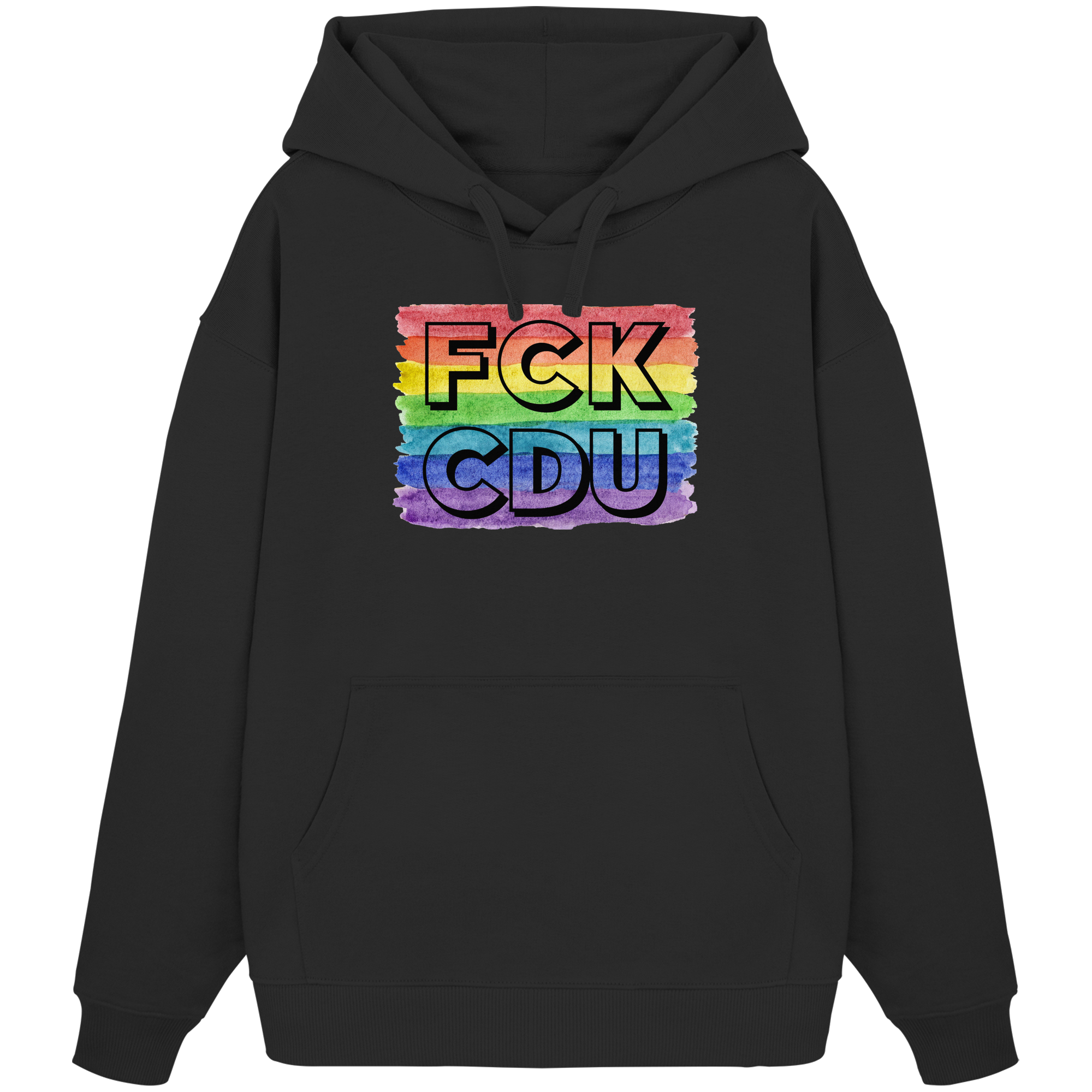 FCK CDU "Rainbow Resistance Edition" - Organic Oversize Hoodie