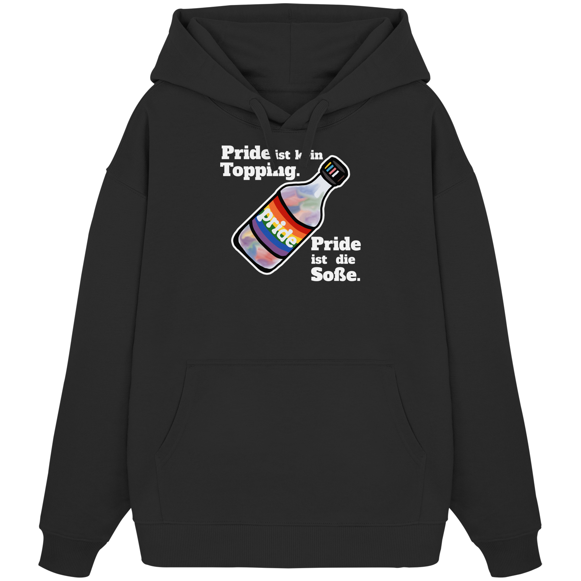 Regenbogen-Soße: Die Hauptzutat (dunkel) - Organic Oversize Hoodie