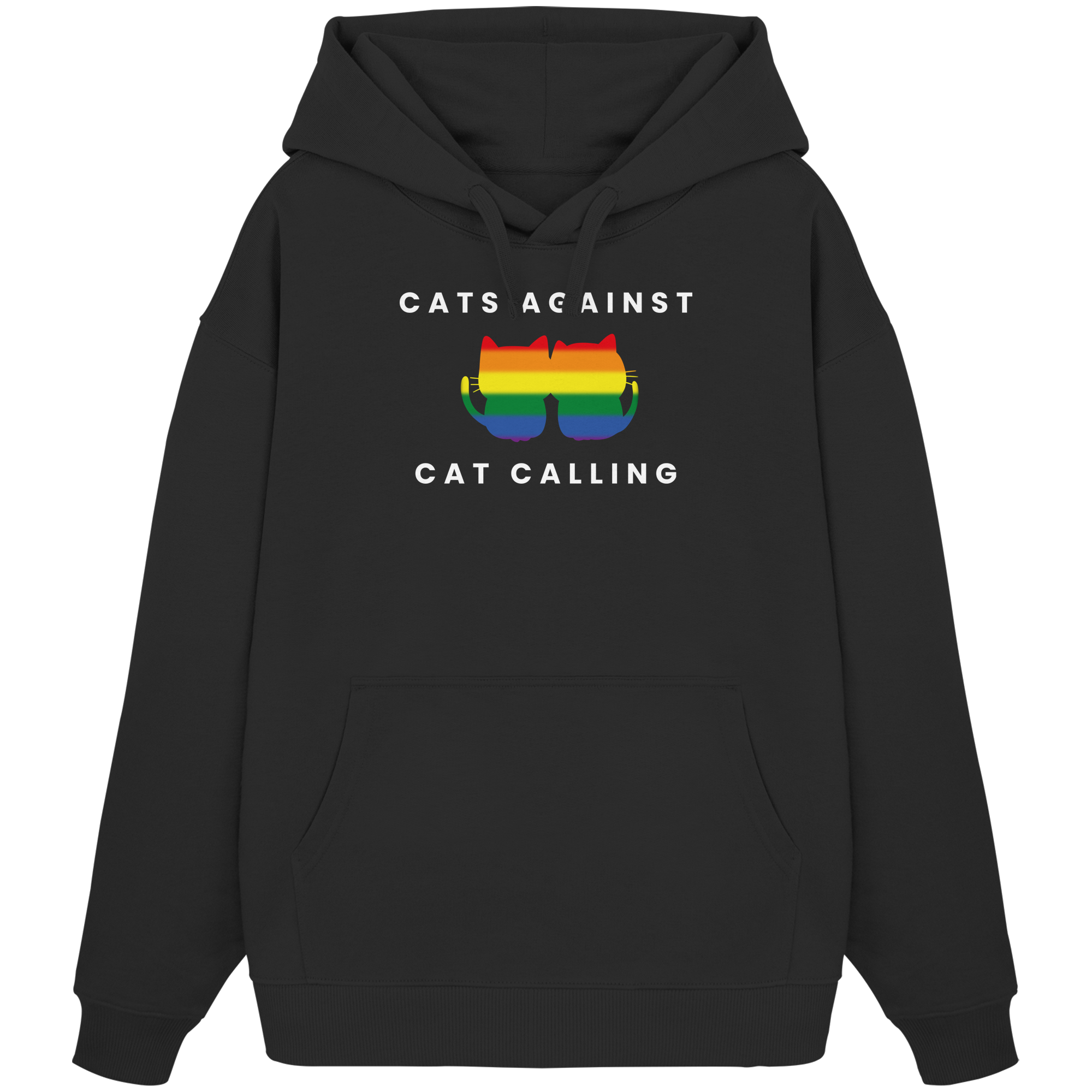 Cats Against Catcalling "Rainbow Edition" - Organic Oversize Hoodie