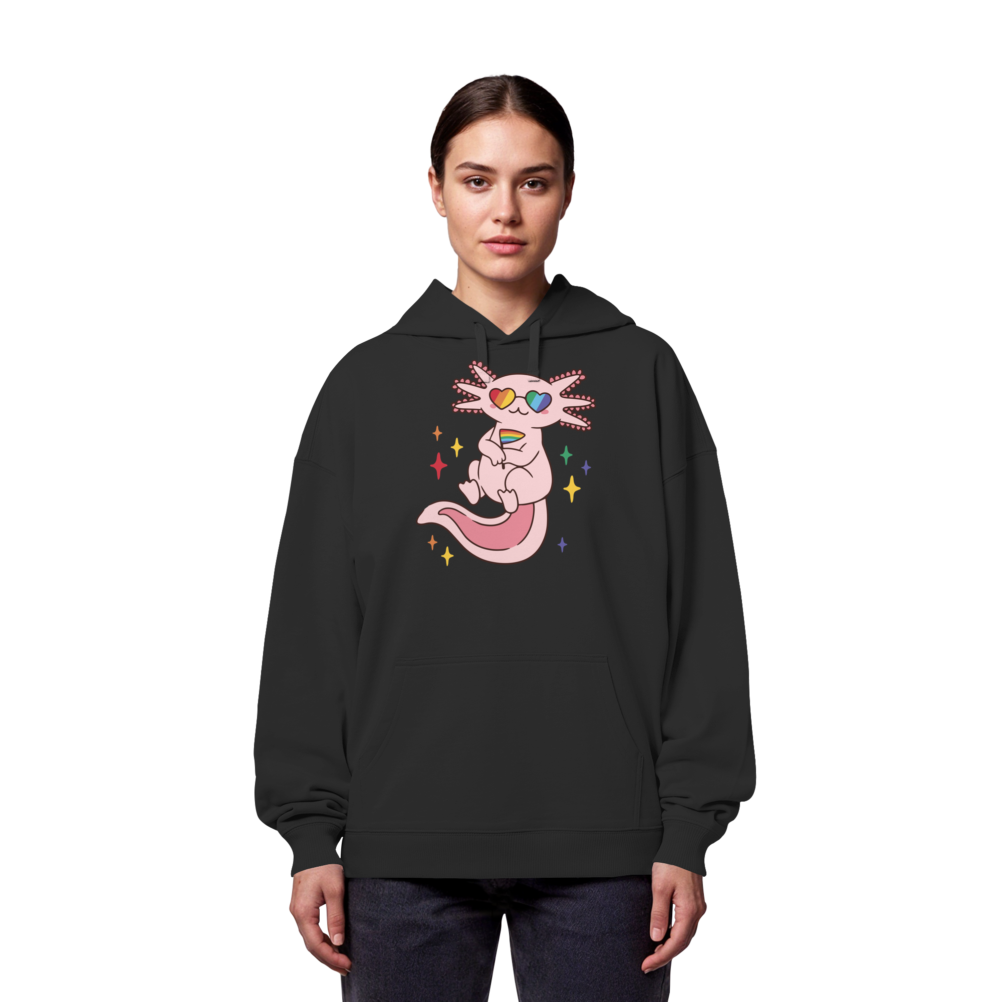 Big Pride Axolotl - Organic Oversize Hoodie