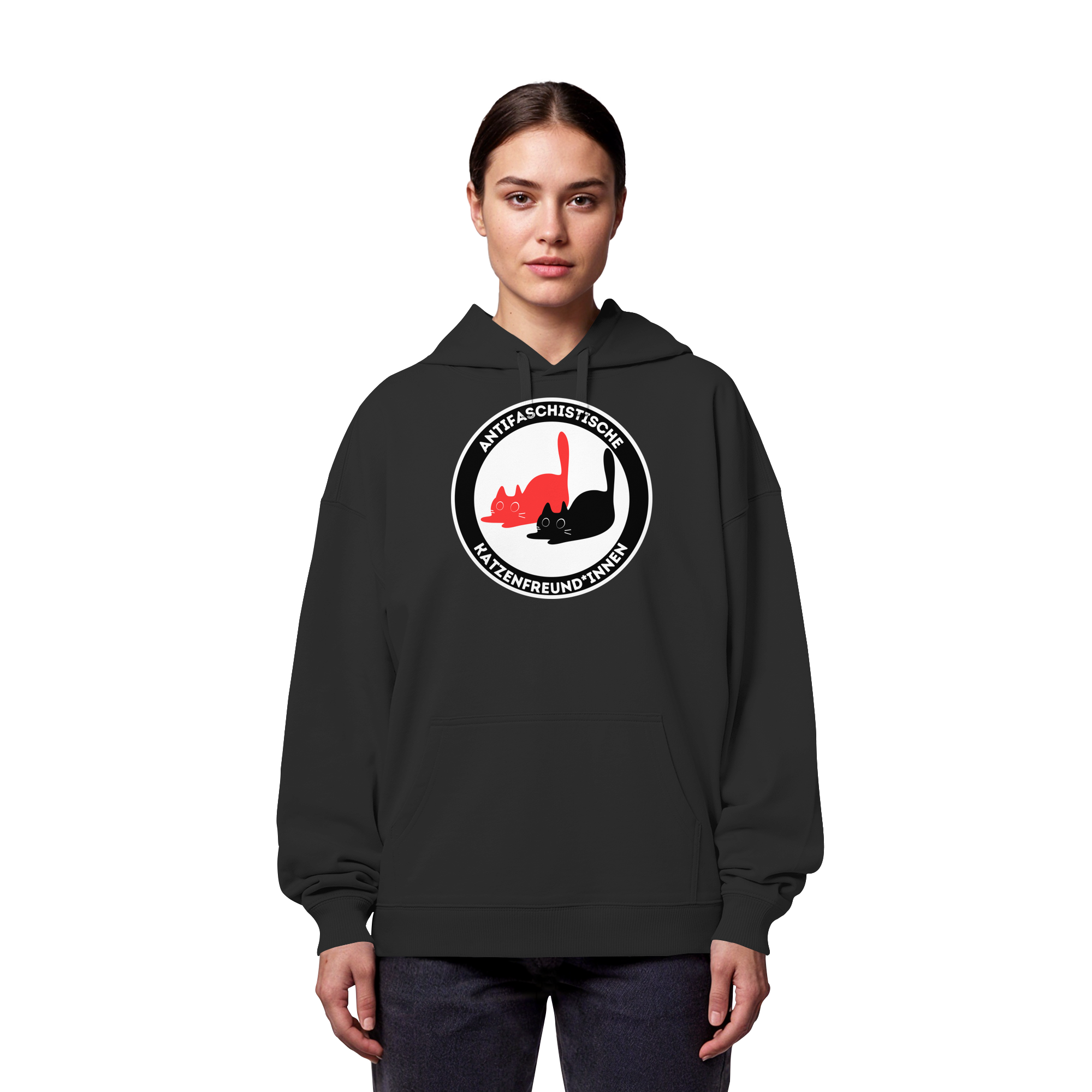 Antifaschistische Katzenfreund*innen - Organic Oversize Hoodie