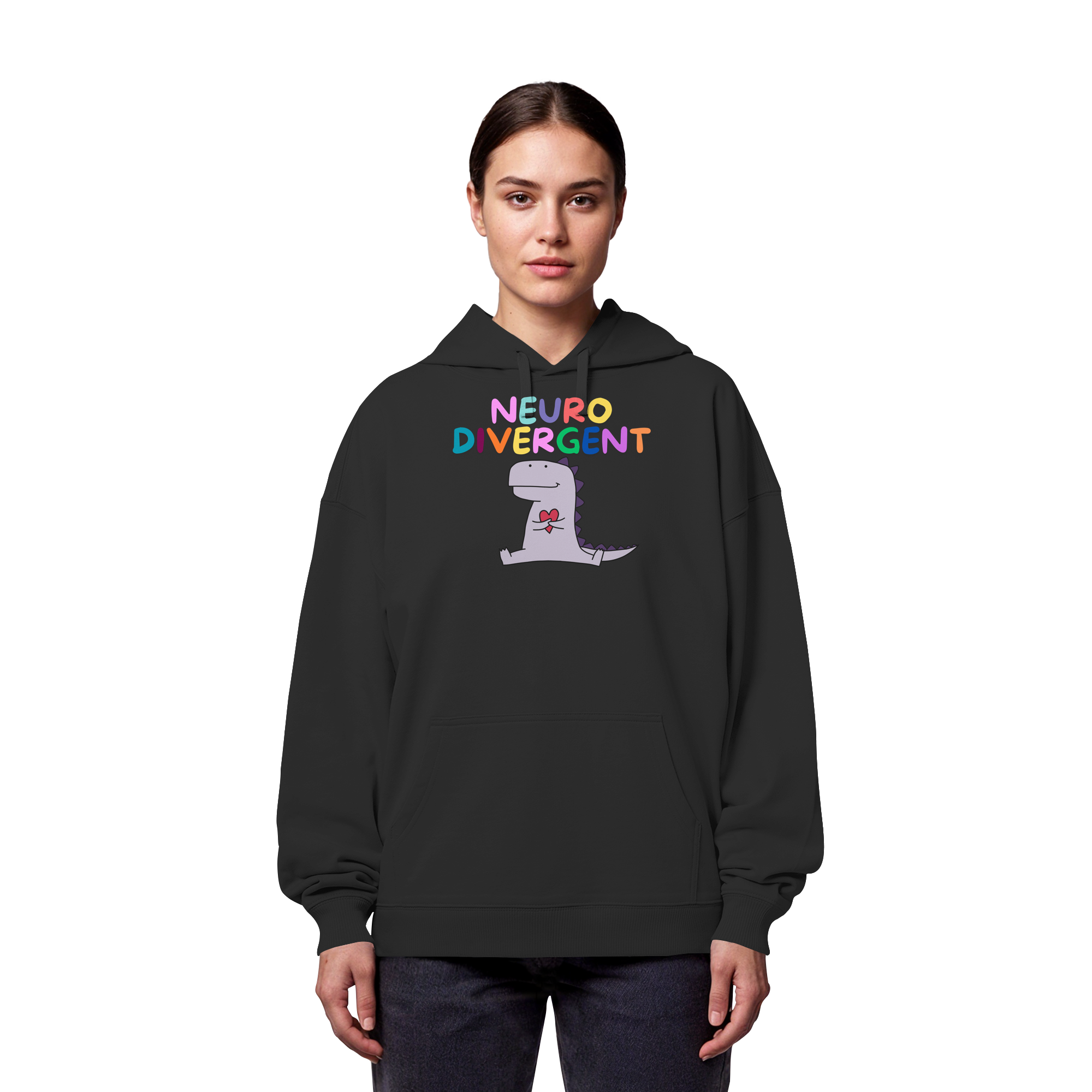 Neurodivergent "Dino Edition" - Organic Oversize Hoodie