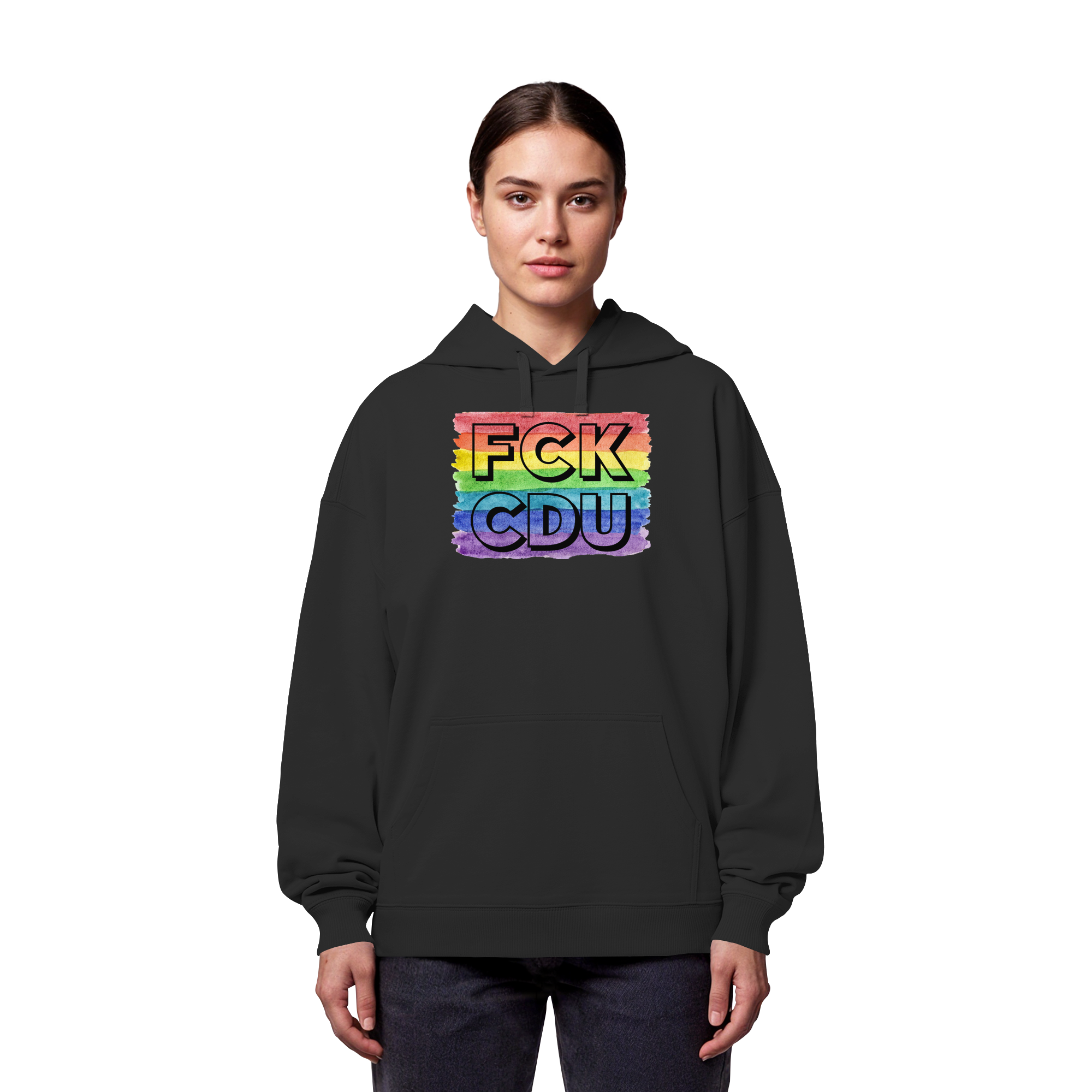 FCK CDU "Rainbow Resistance Edition" - Organic Oversize Hoodie