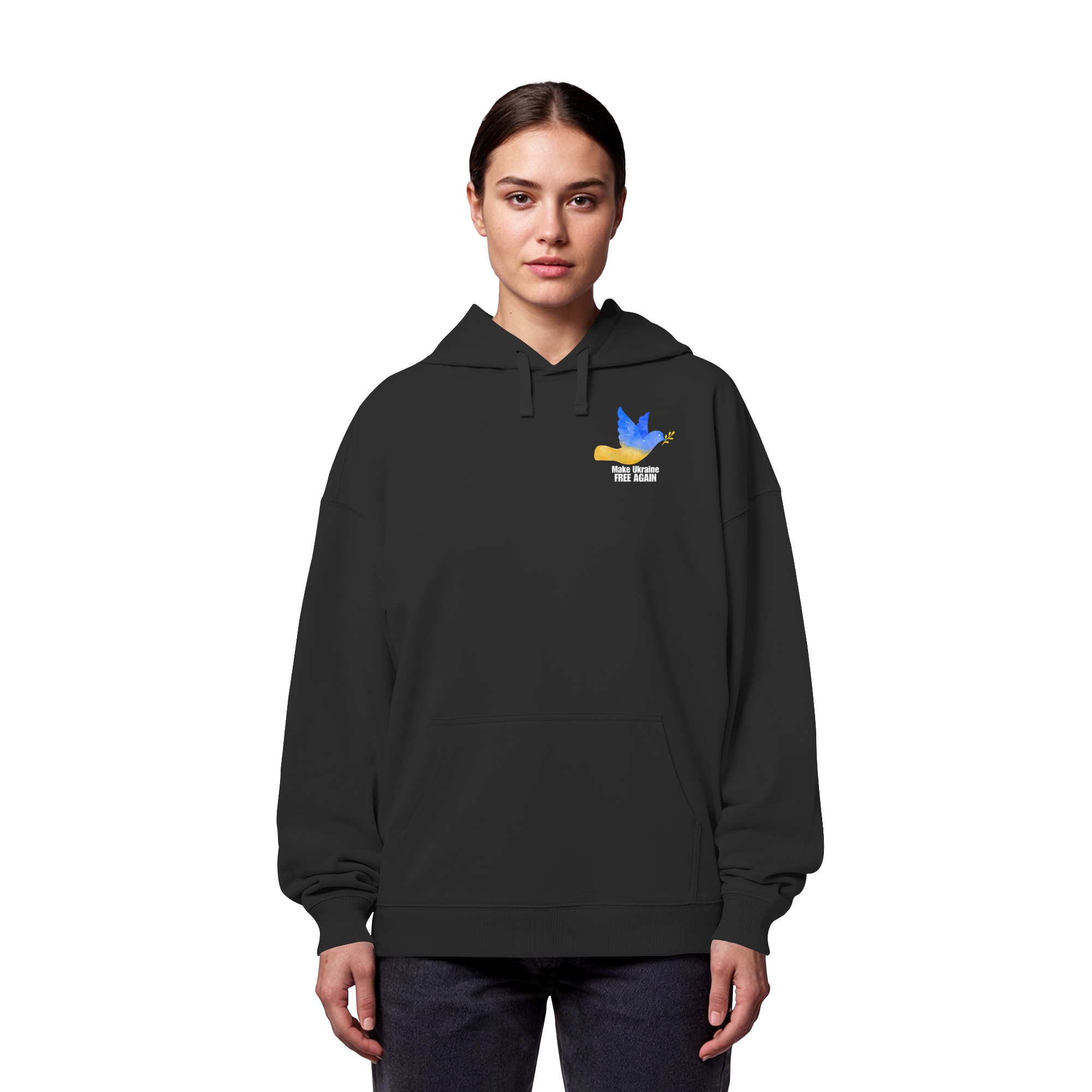 Make Ukraine Free Again "Dove Edition" - Organic Oversize Hoodie
