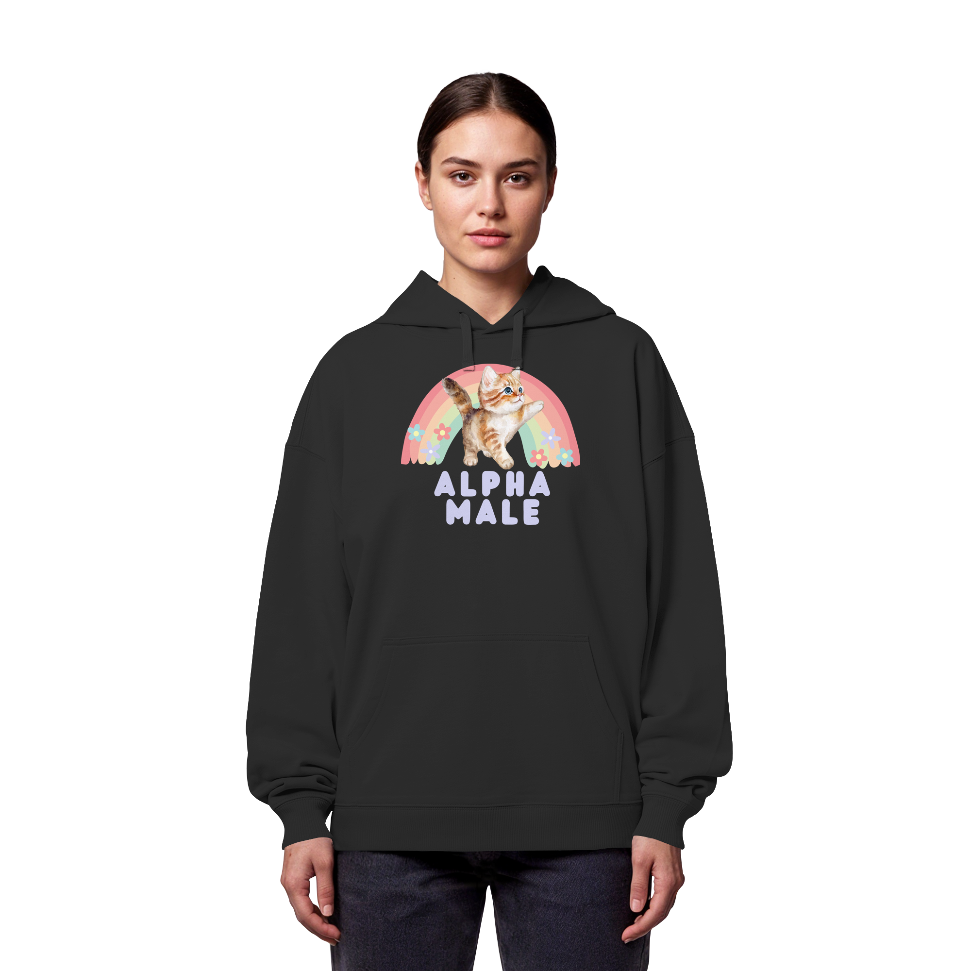 Alpha Male "Rainbow Roar Edition" - Organic Oversize Hoodie
