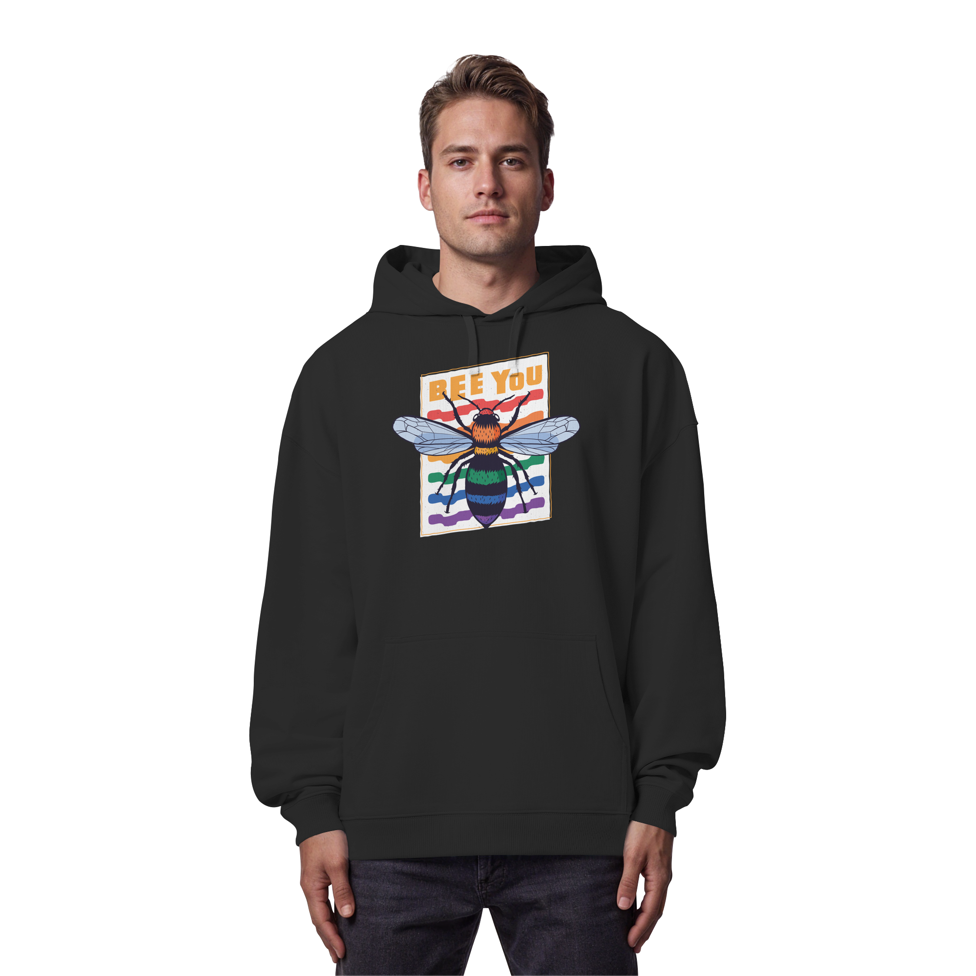 Bee You "Rainbow Edition" - Organic Oversize Hoodie