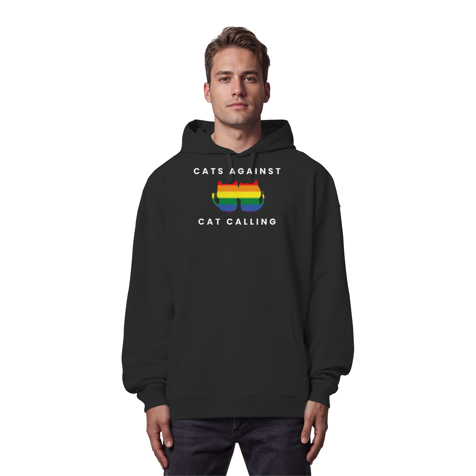 Cats Against Catcalling "Rainbow Edition" - Organic Oversize Hoodie