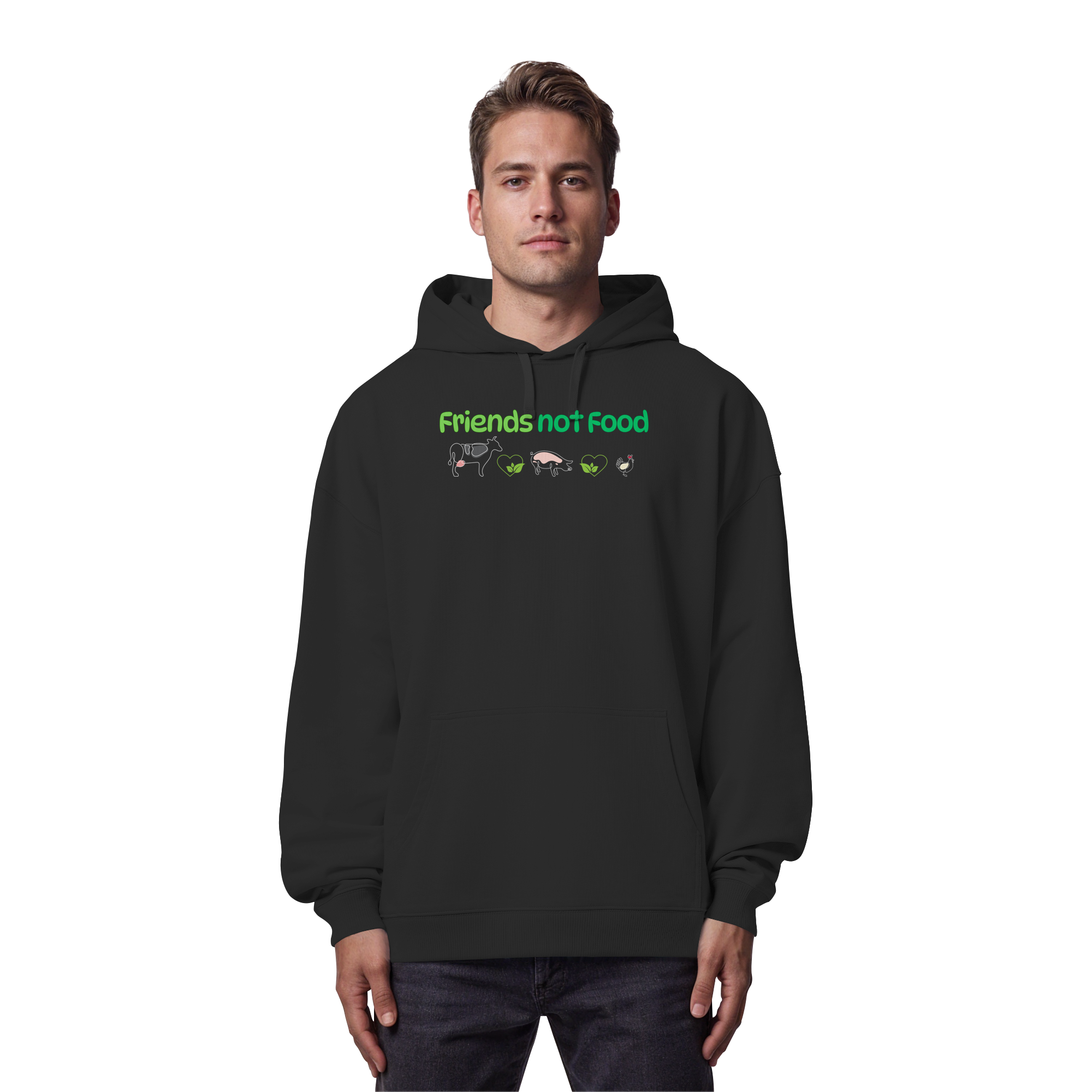 Friends Not Food - Organic Oversize Hoodie