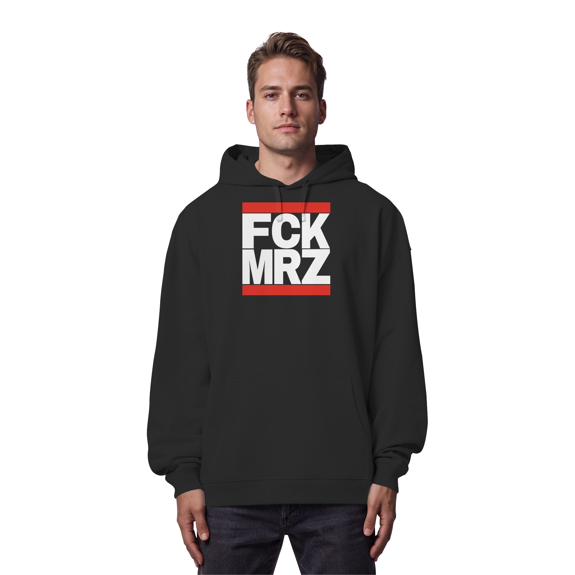 FCK MRZ (weiße Schrift) - Organic Oversize Hoodie