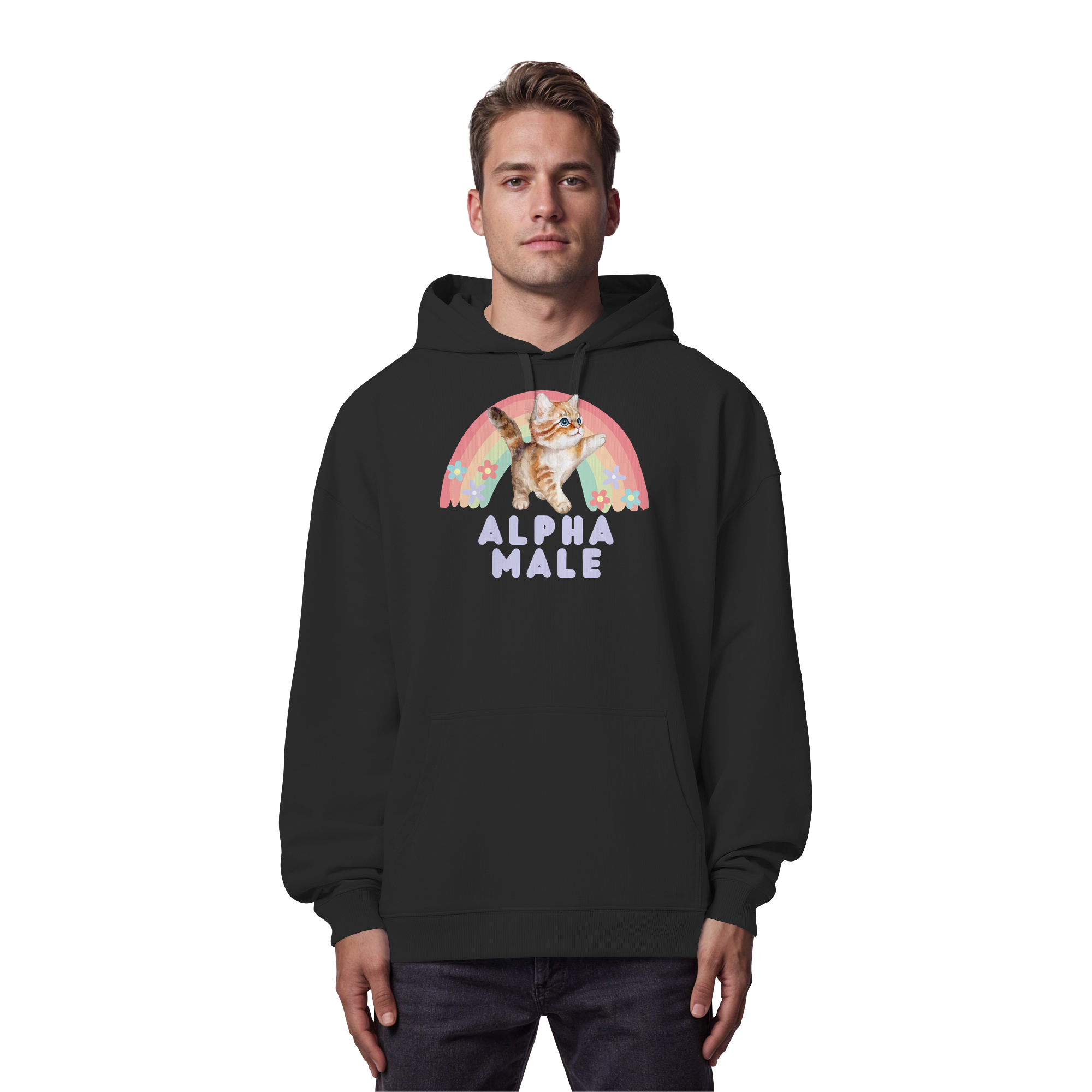 Alpha Male "Rainbow Roar Edition" - Organic Oversize Hoodie