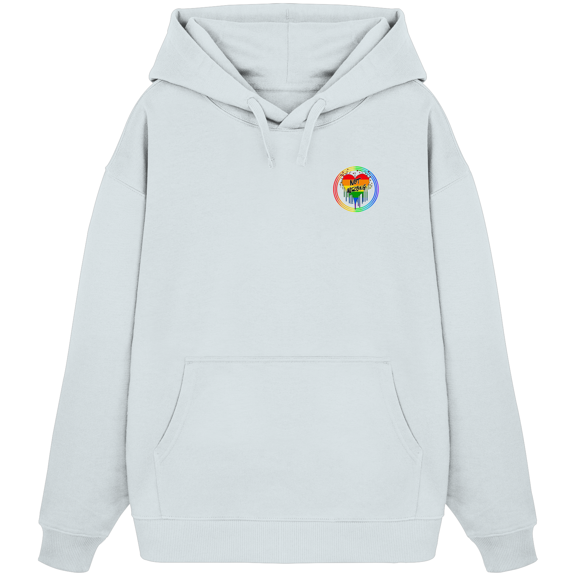 Queer Not Wrong "Regenbogenkreis Edition" - Organic Oversize Hoodie