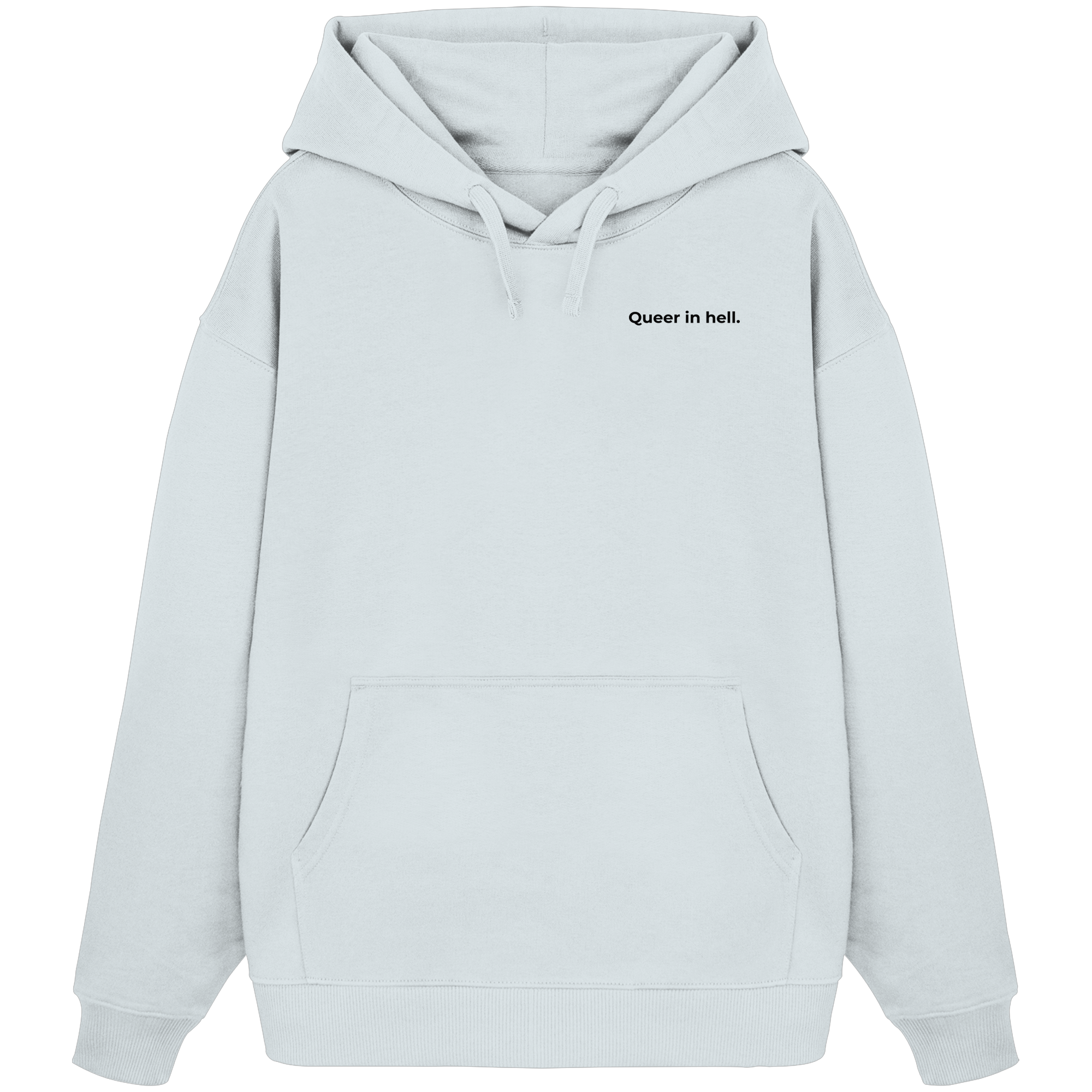 Queer in Hell '25 Backprint - Organic Oversize Hoodie