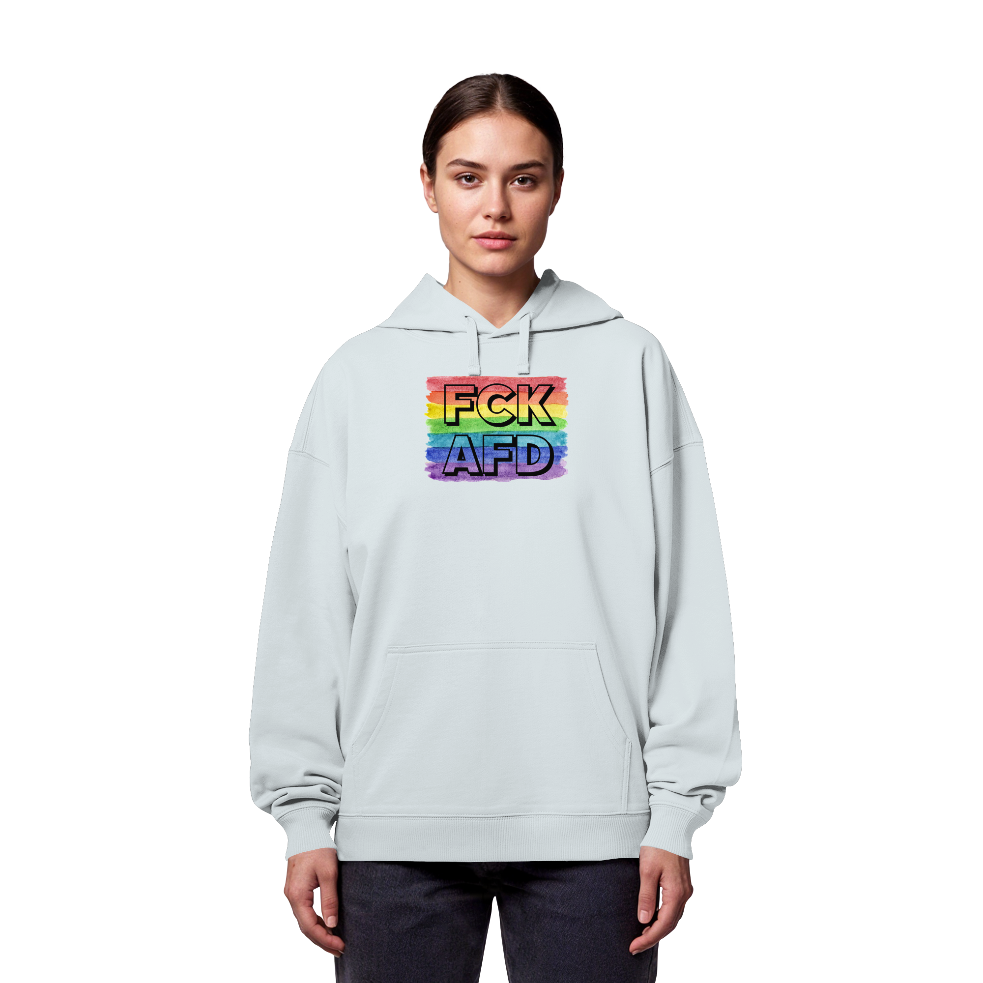FCK AFD "Rainbow Resistance Edition" - Organic Oversize Hoodie