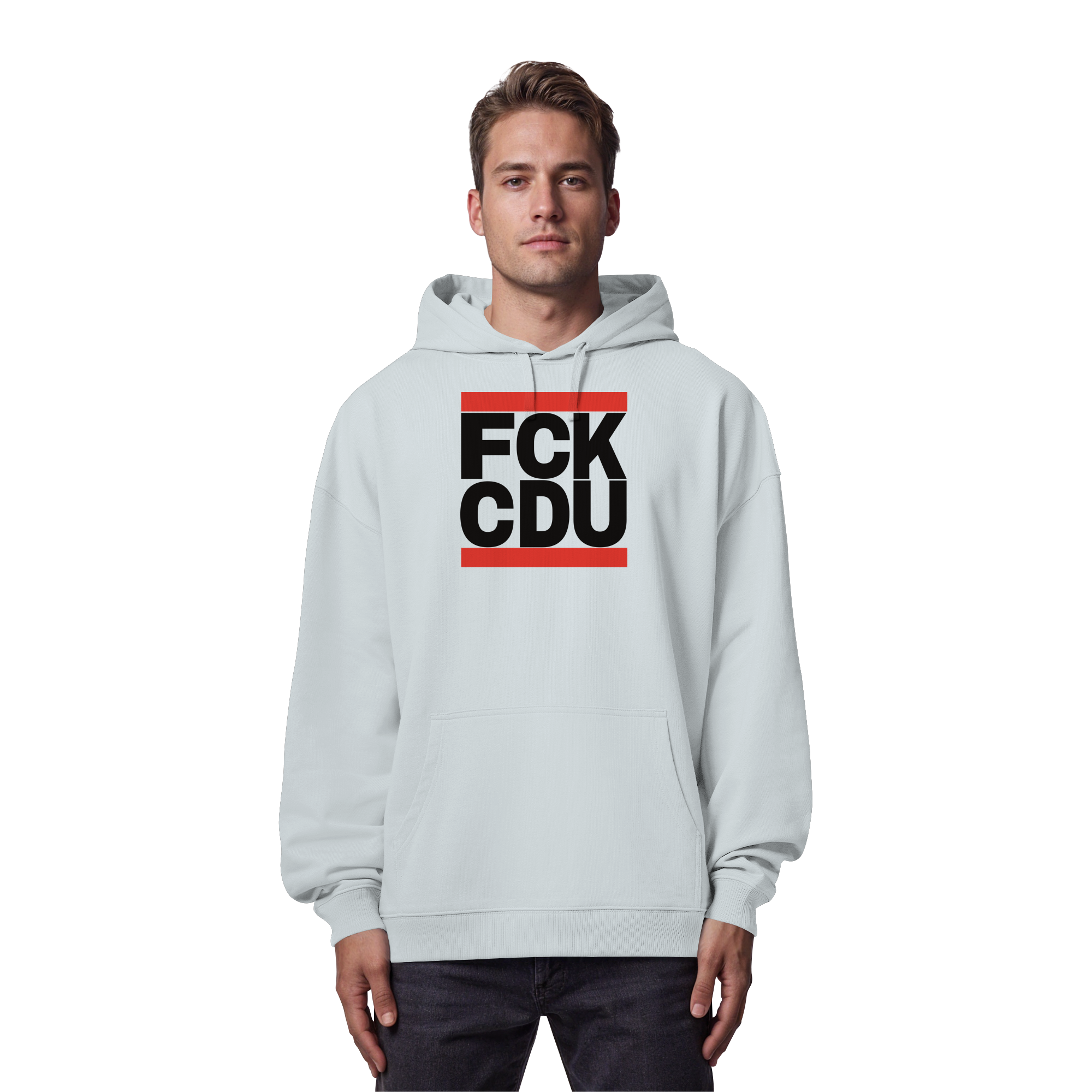 FCK CDU (schwarze Schrift) - Organic Oversize Hoodie