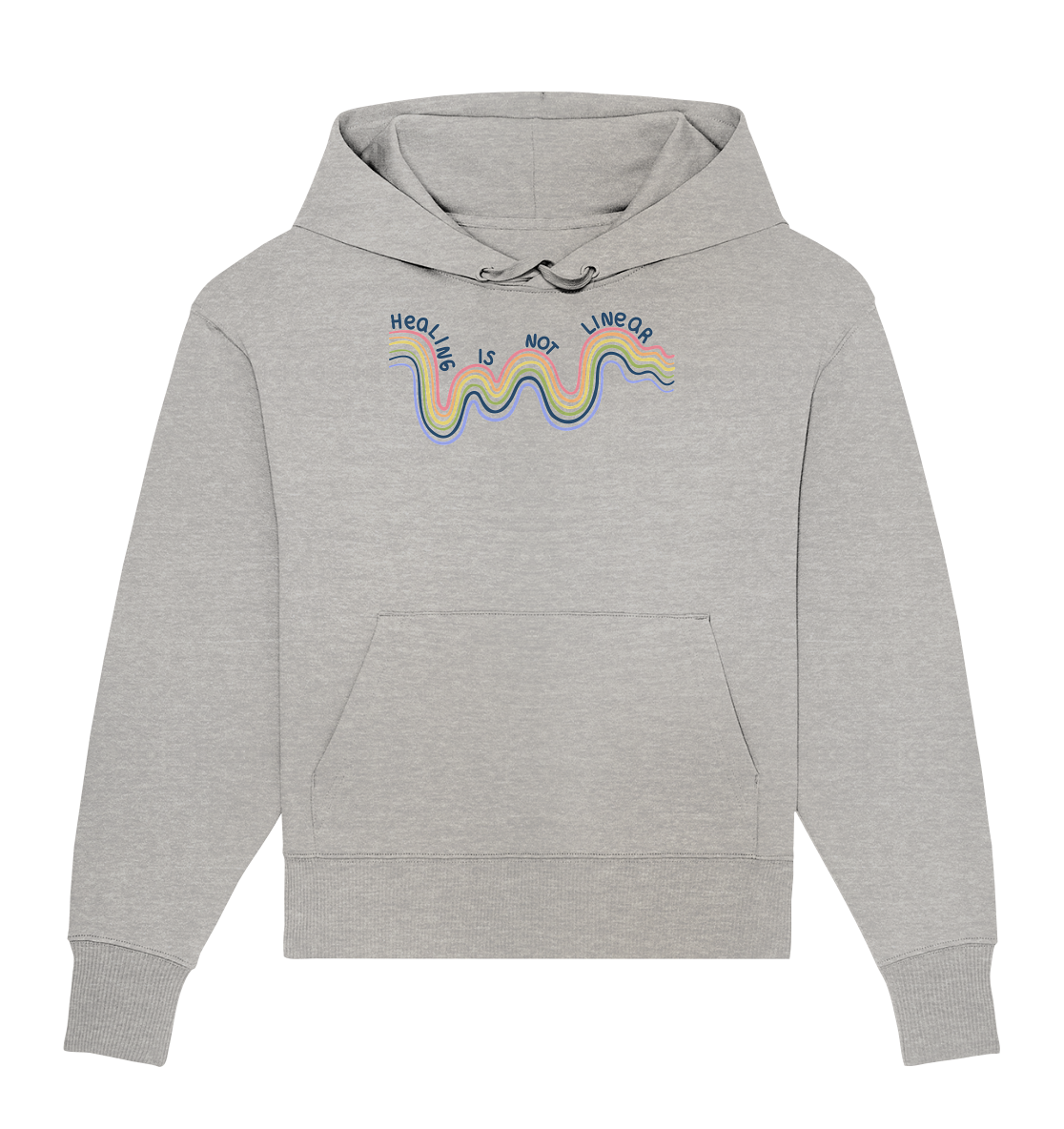 Healing is not Linear - Organic Oversize Hoodie
