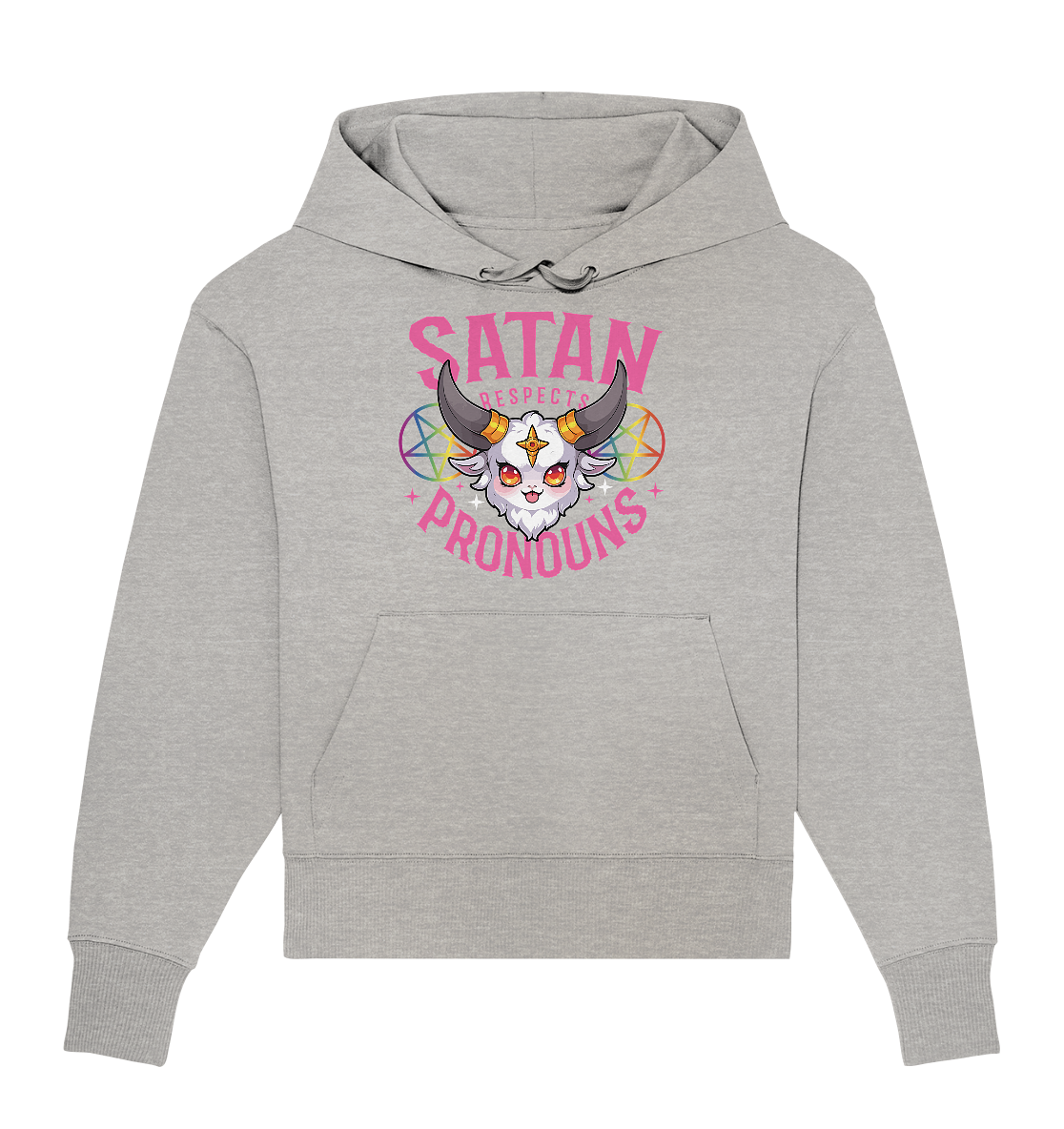 Satan Respects Pronouns - Organic Oversize Hoodie