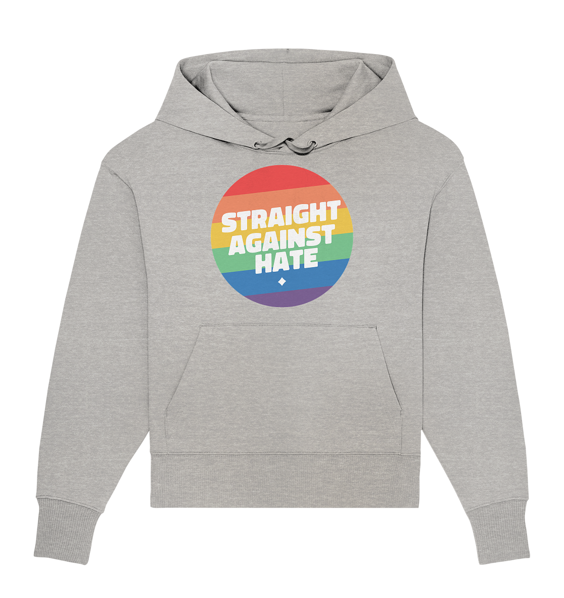 Straight Against Hate Badge - Organic Oversize Hoodie