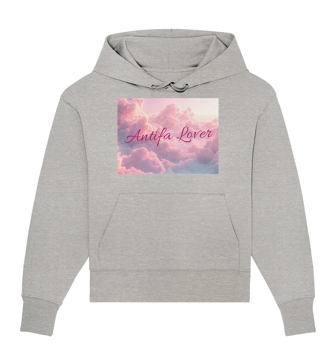 Antifa Lover Backprint - Organic Oversize Hoodie