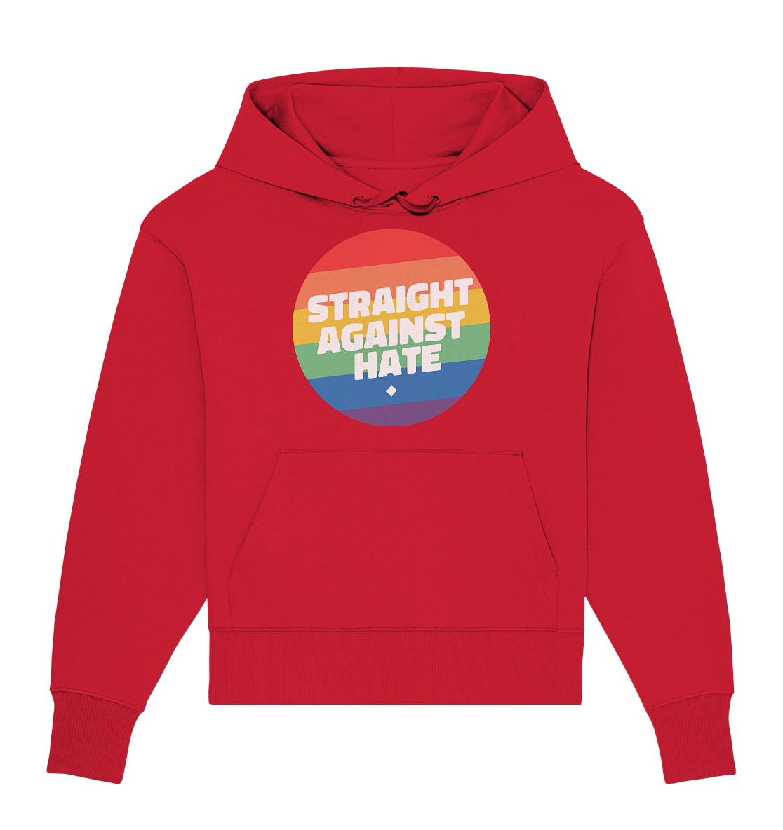 Straight Against Hate Badge - Organic Oversize Hoodie