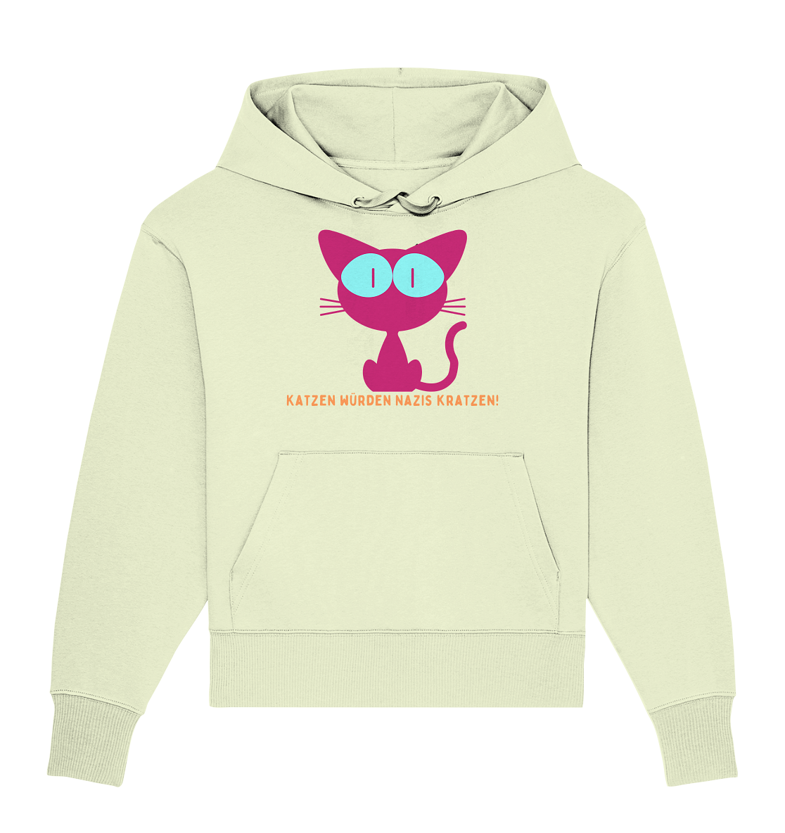 Katzen würden Nazis kratzen - Organic Oversize Hoodie