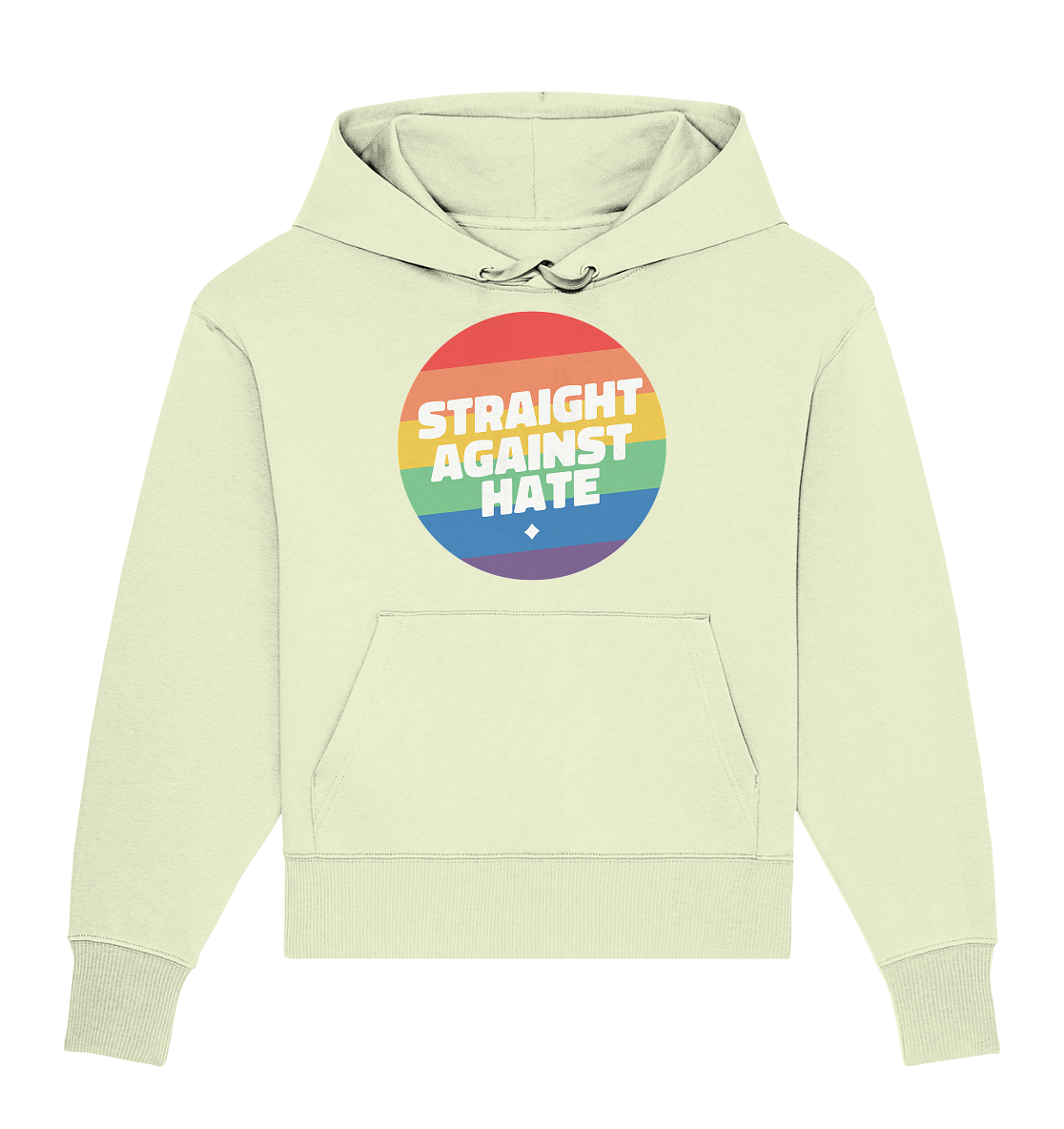Straight Against Hate Badge - Organic Oversize Hoodie