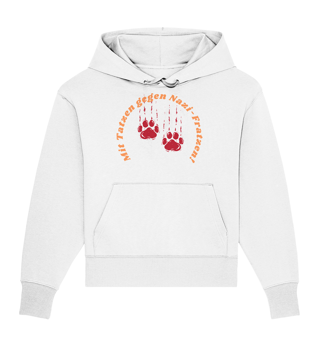 Mit Tatzen gegen Nazi Fratzen - Organic Oversize Hoodie