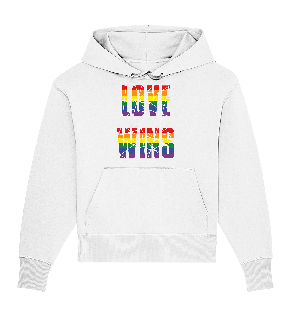 LOVE WINS in Regenbogen Farben - Organic Oversize Hoodie