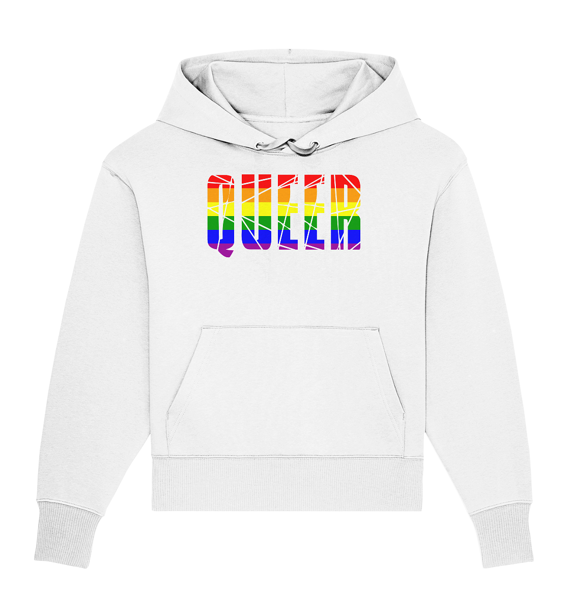 QUEER in Regenbogen Farben - Organic Oversize Hoodie