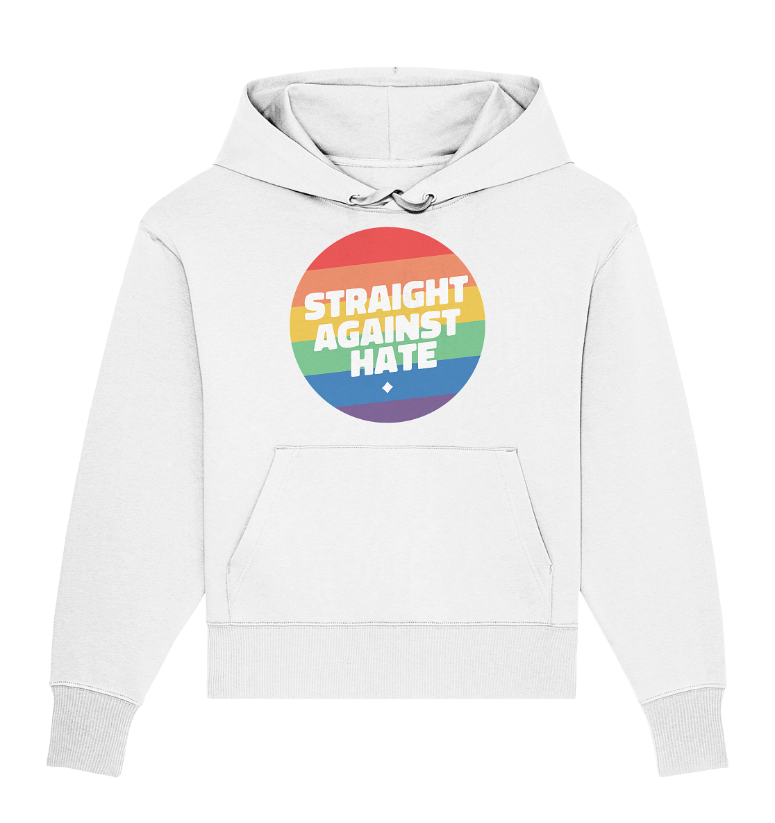 Straight Against Hate Badge - Organic Oversize Hoodie