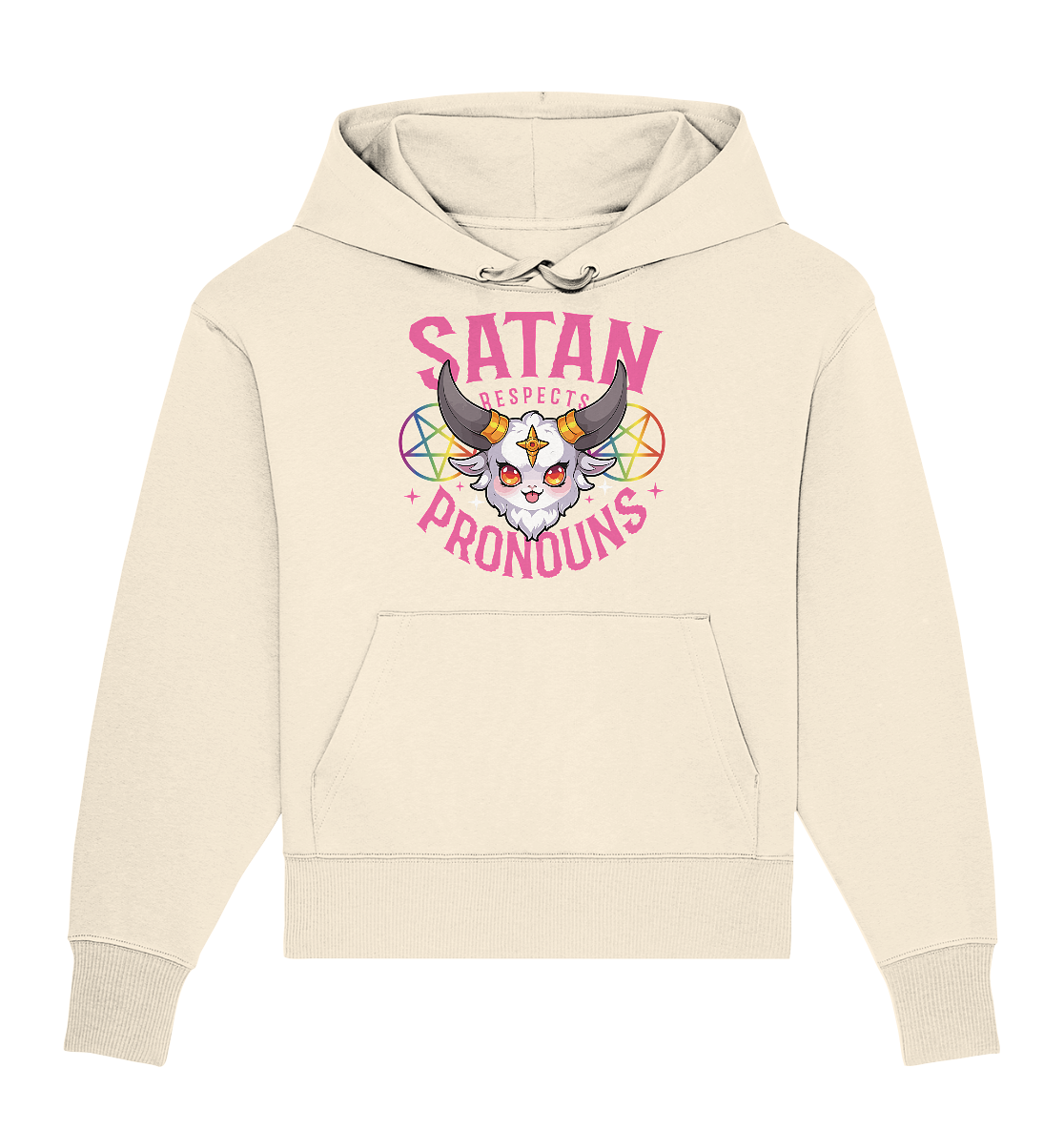 Satan Respects Pronouns - Organic Oversize Hoodie