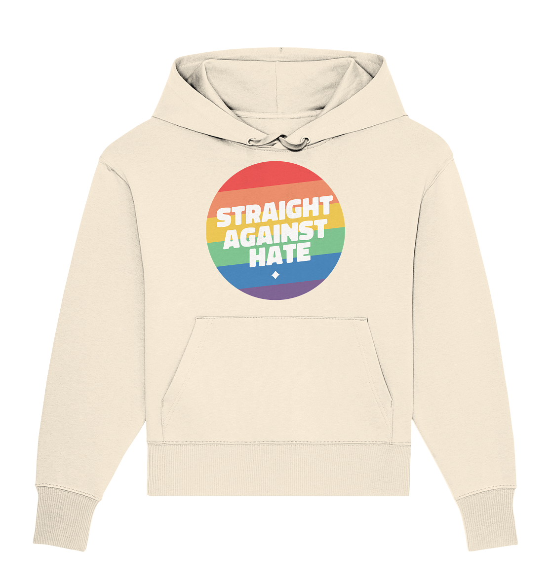Straight Against Hate Badge - Organic Oversize Hoodie
