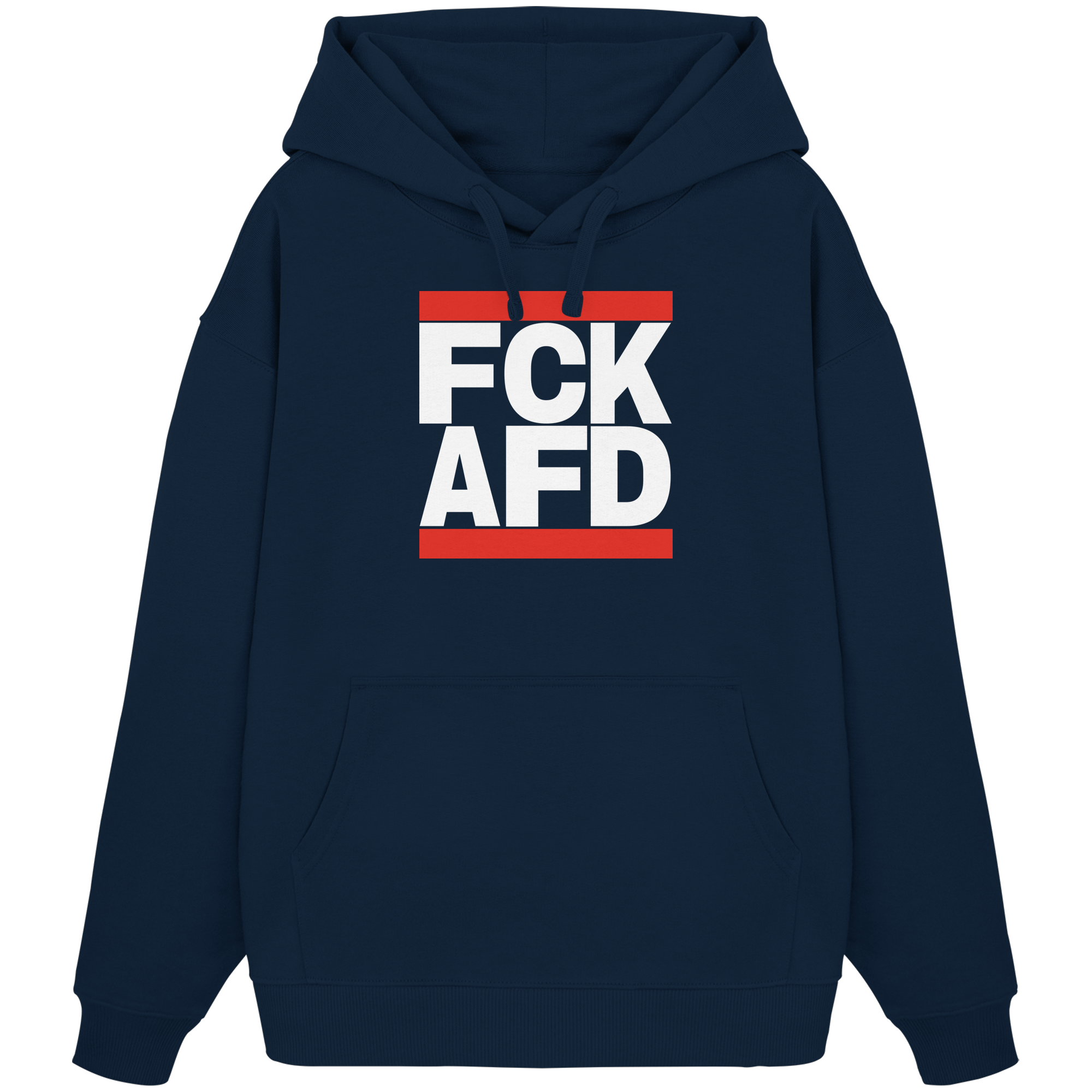 FCK AFD (weiße Schrift) - Organic Oversize Hoodie