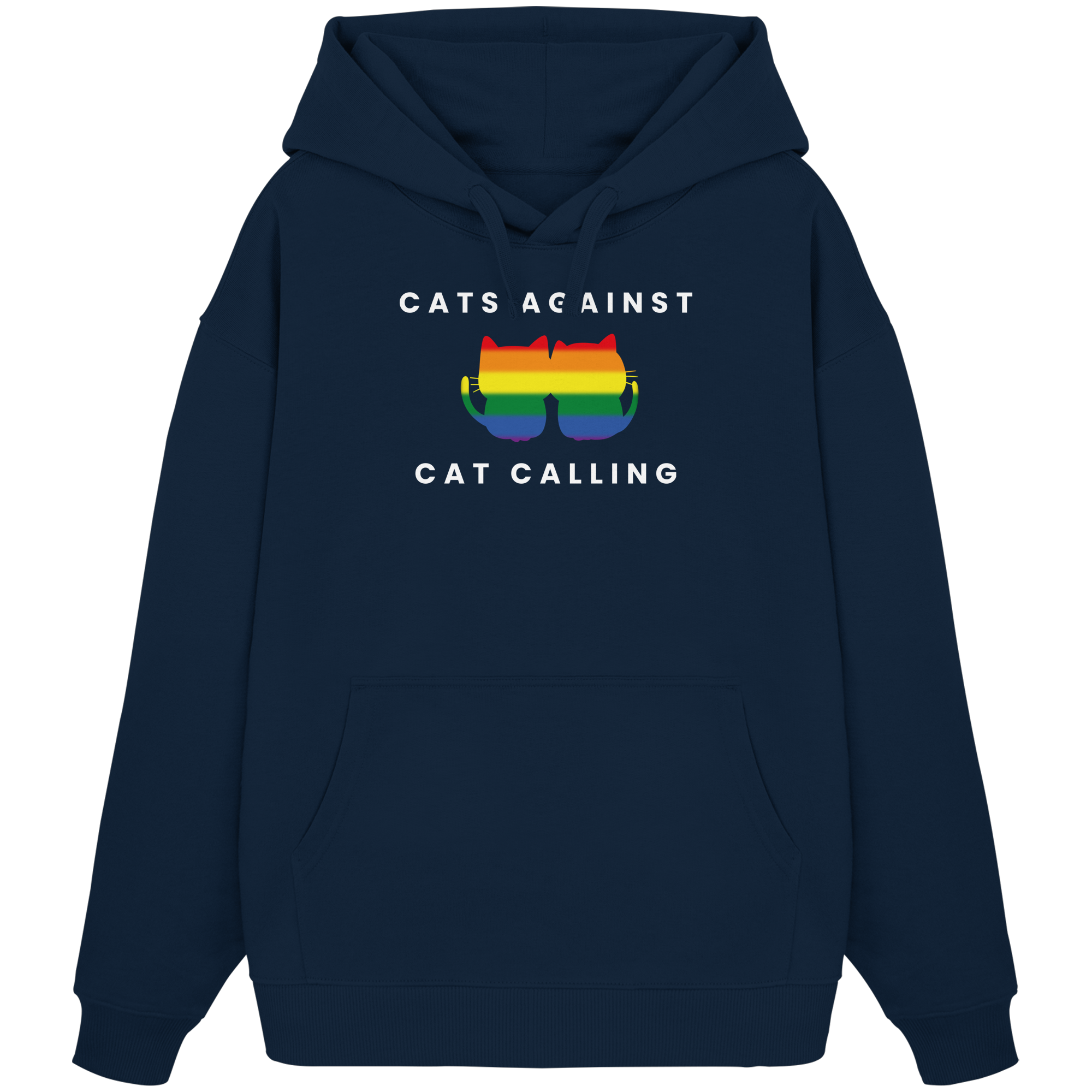 Cats Against Catcalling "Rainbow Edition" - Organic Oversize Hoodie
