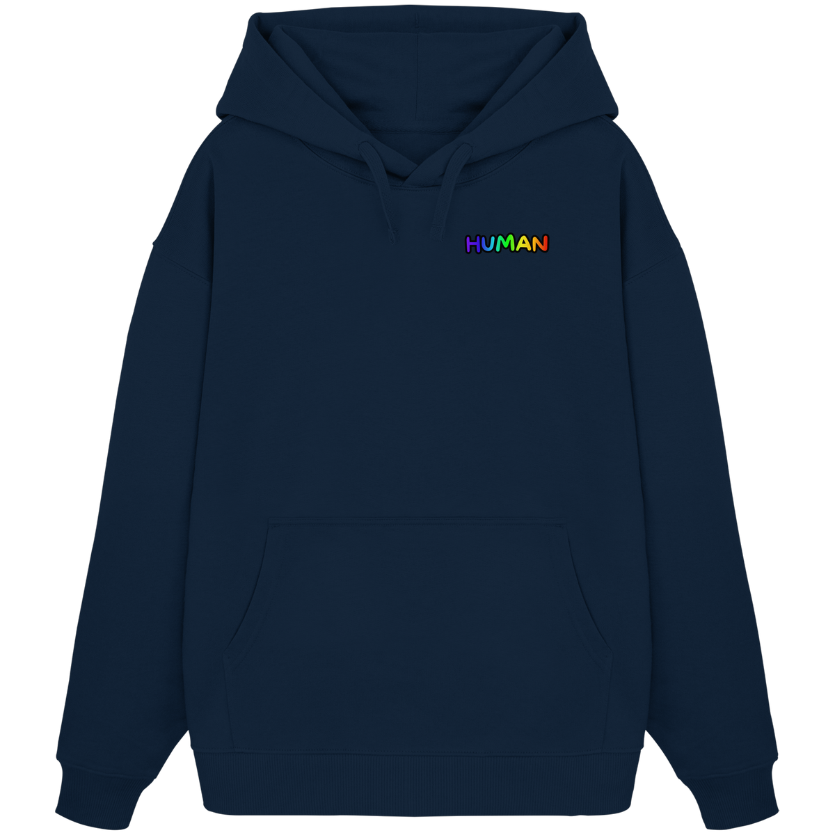 HUMAN in Regenbogen Farben "Bubble Edition" - Organic Oversize Hoodie